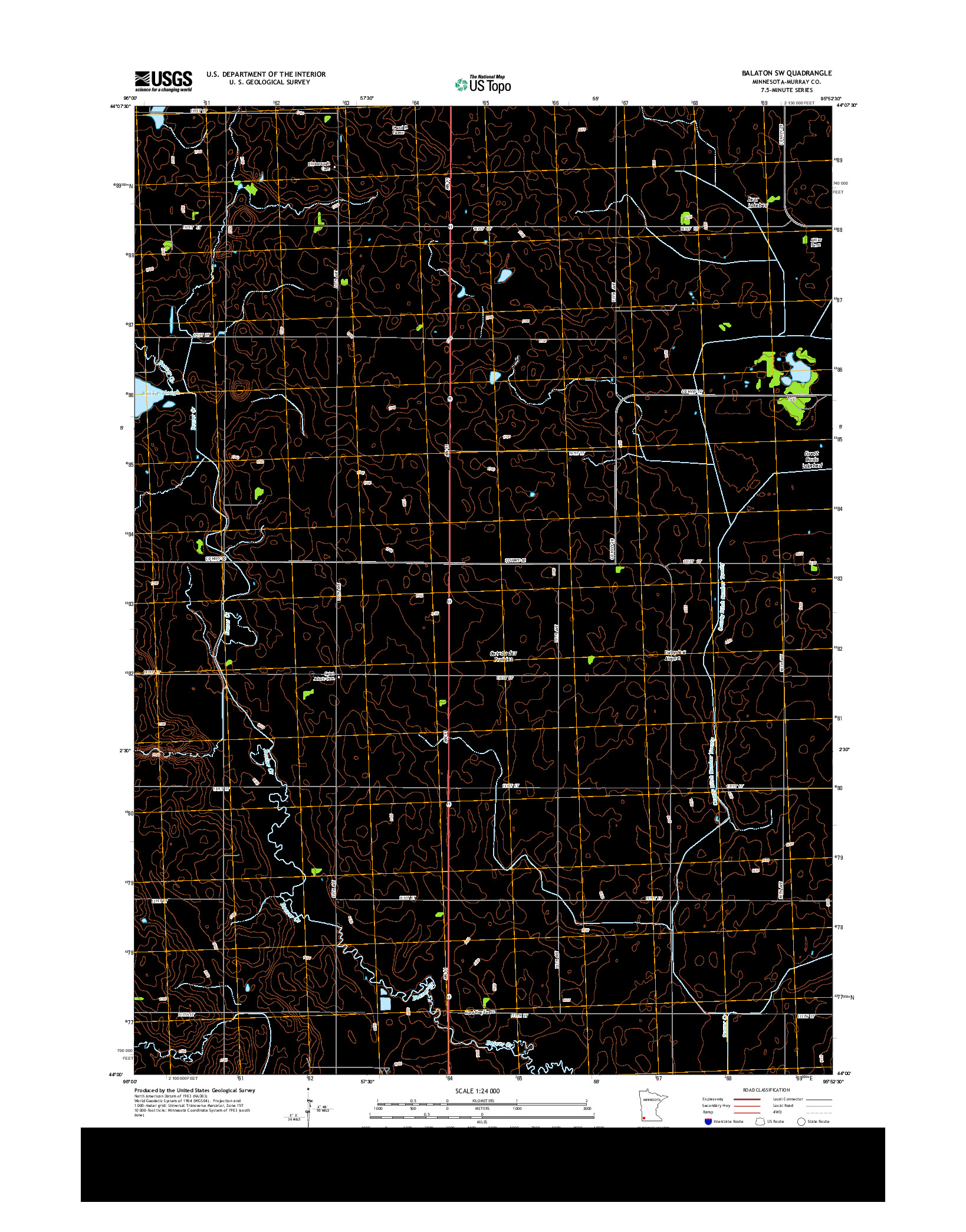 USGS US TOPO 7.5-MINUTE MAP FOR BALATON SW, MN 2013