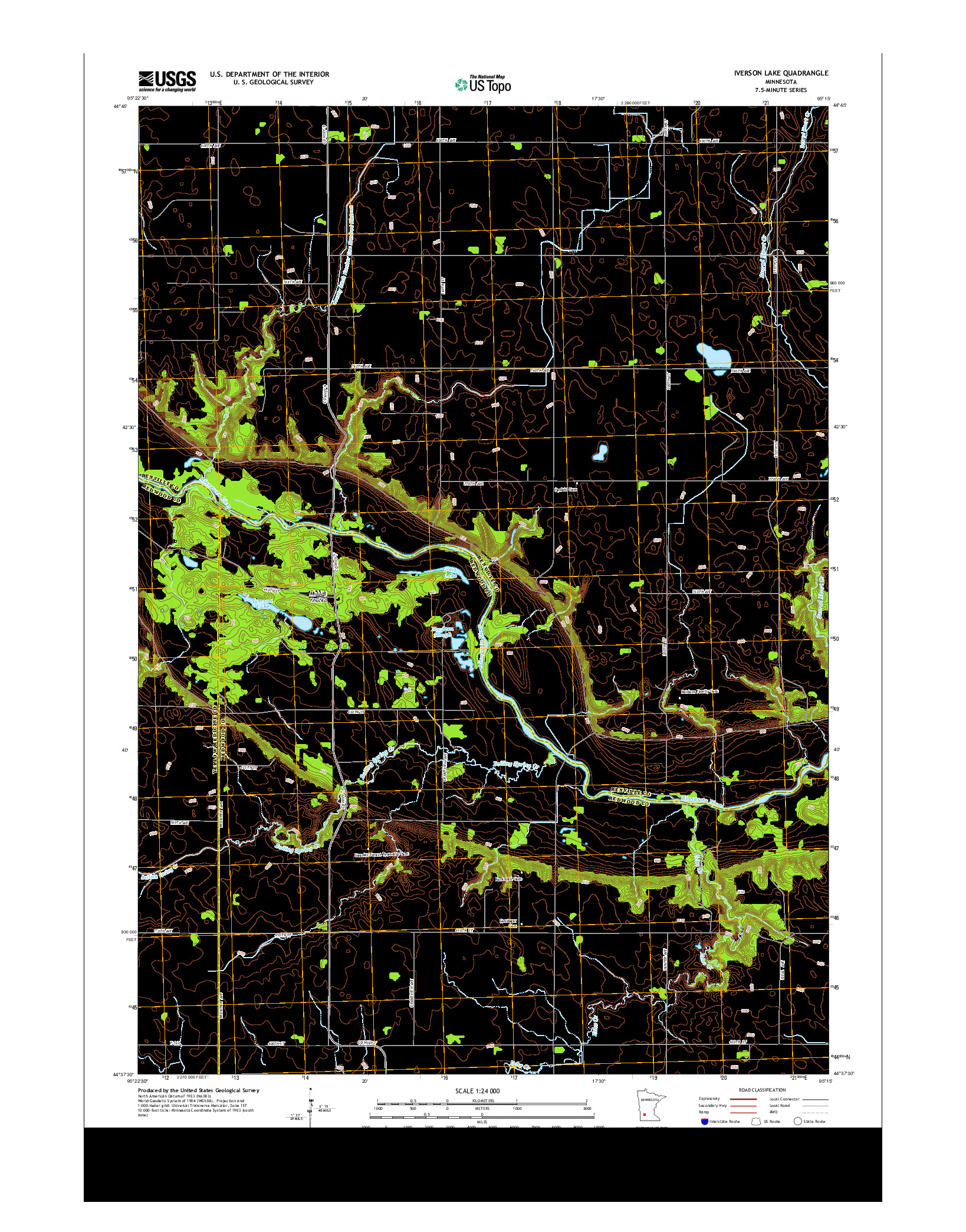 USGS US TOPO 7.5-MINUTE MAP FOR IVERSON LAKE, MN 2013