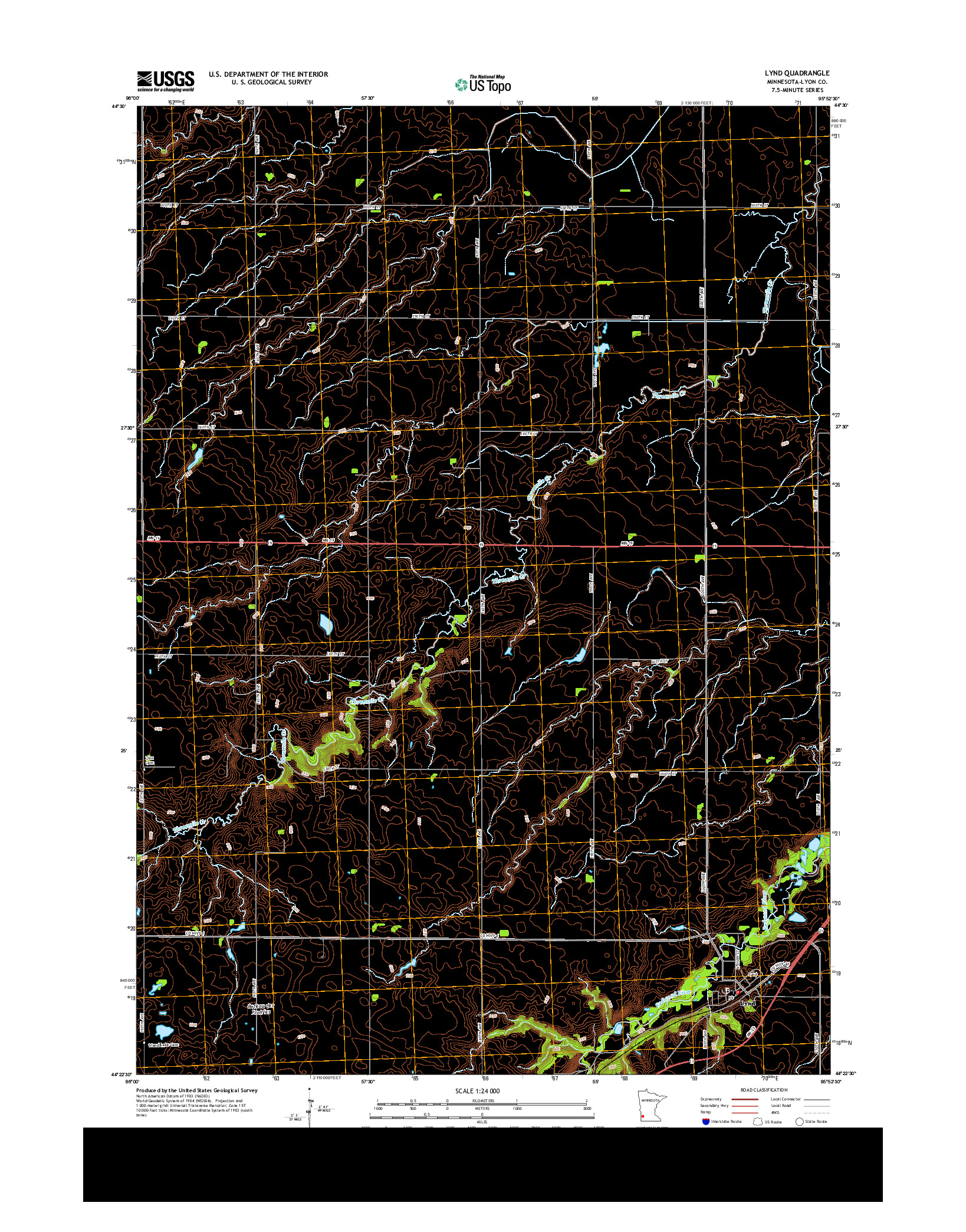 USGS US TOPO 7.5-MINUTE MAP FOR LYND, MN 2013