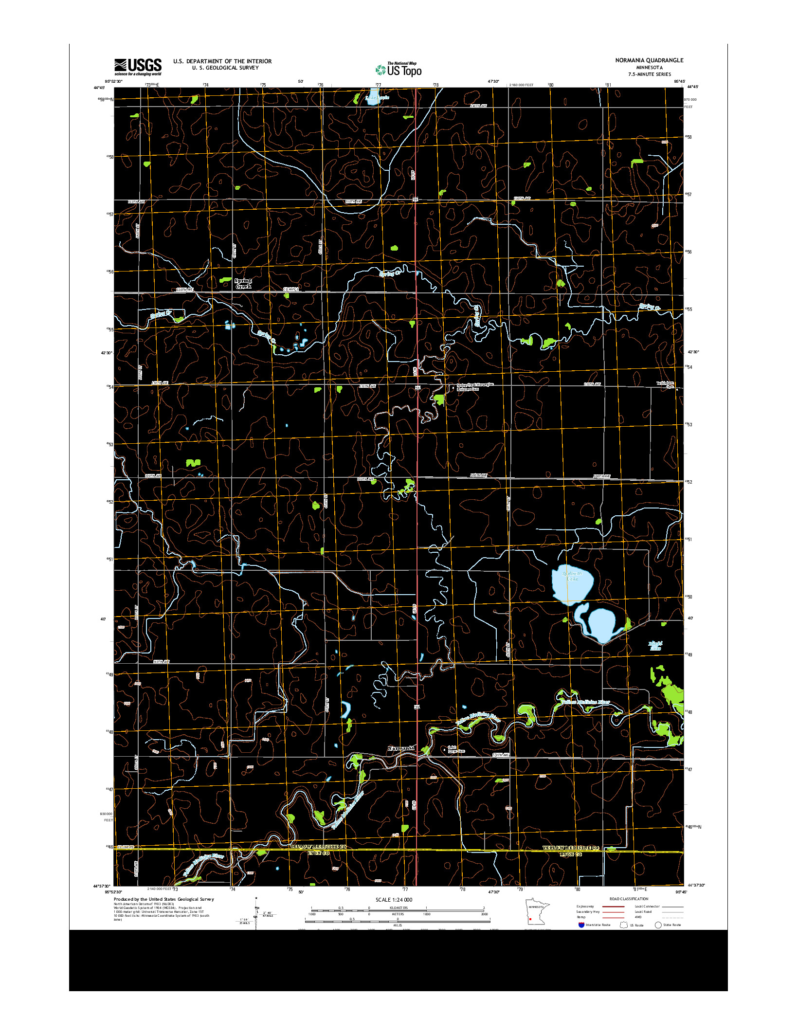 USGS US TOPO 7.5-MINUTE MAP FOR NORMANIA, MN 2013