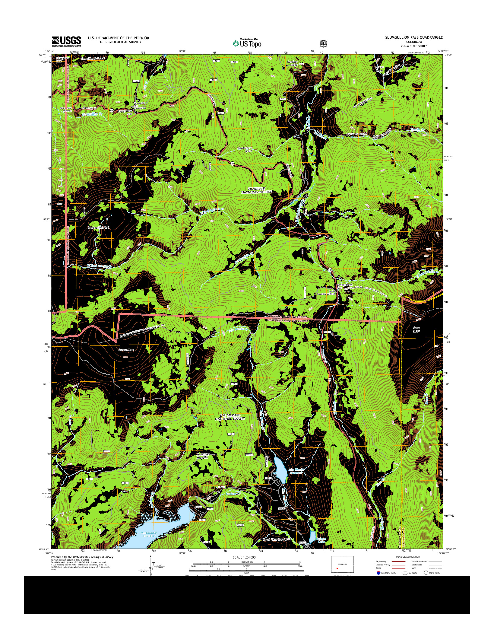 USGS US TOPO 7.5-MINUTE MAP FOR SLUMGULLION PASS, CO 2013