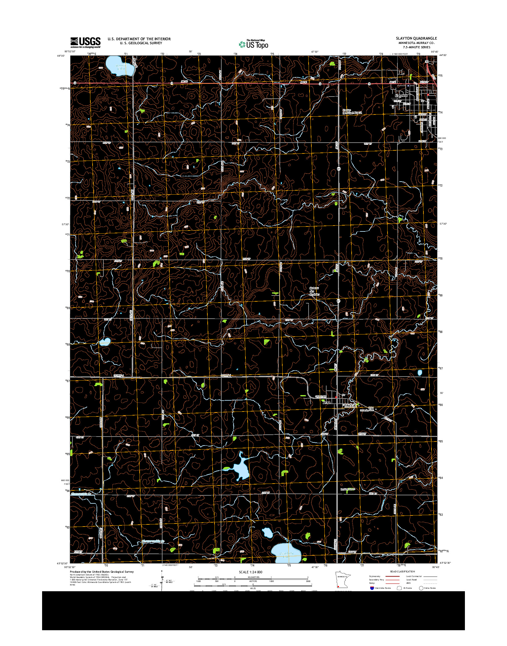 USGS US TOPO 7.5-MINUTE MAP FOR SLAYTON, MN 2013