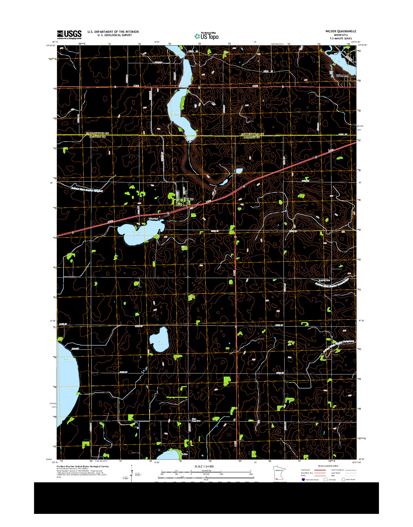 USGS US TOPO 7.5-MINUTE MAP FOR WILDER, MN 2013