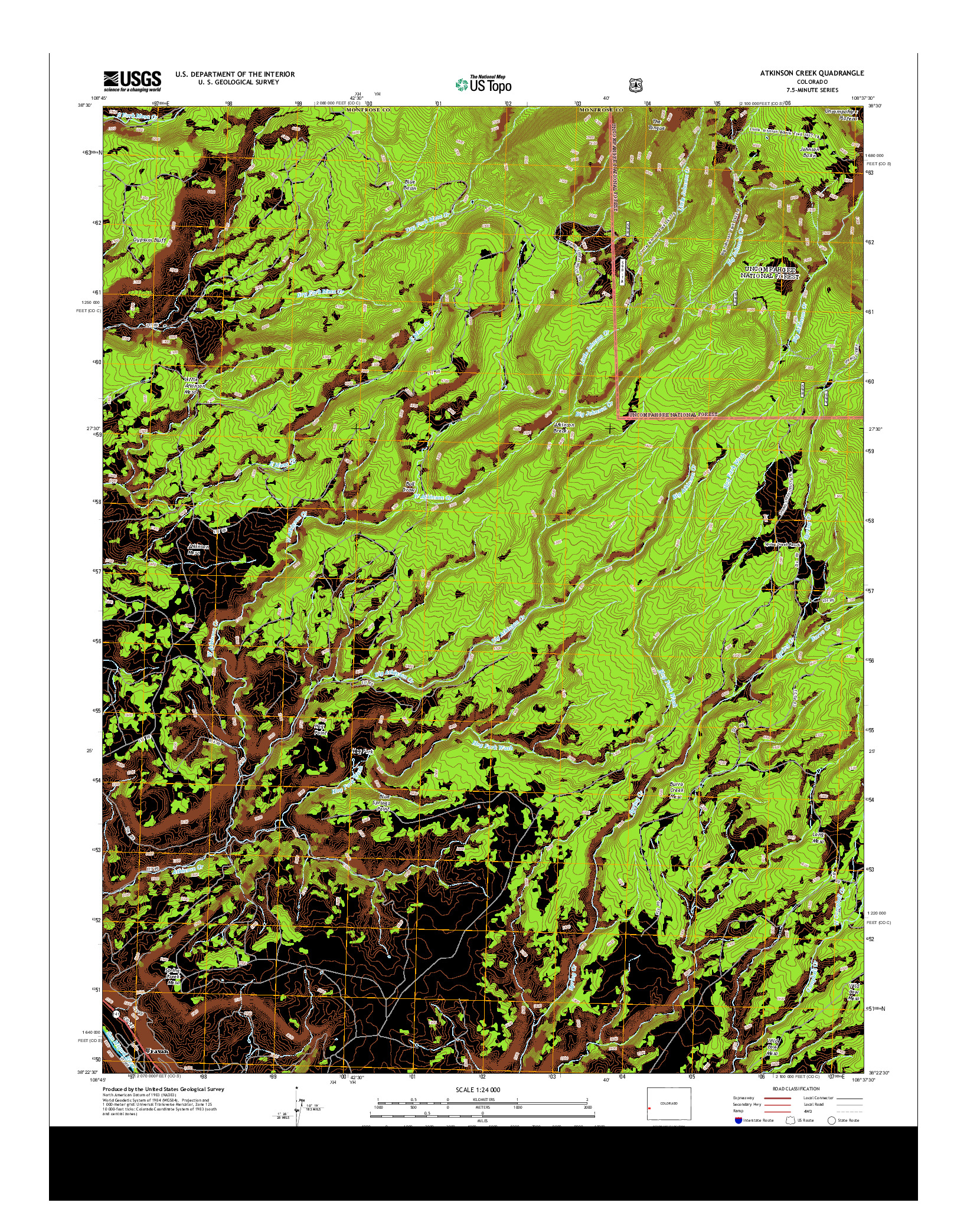 USGS US TOPO 7.5-MINUTE MAP FOR ATKINSON CREEK, CO 2013