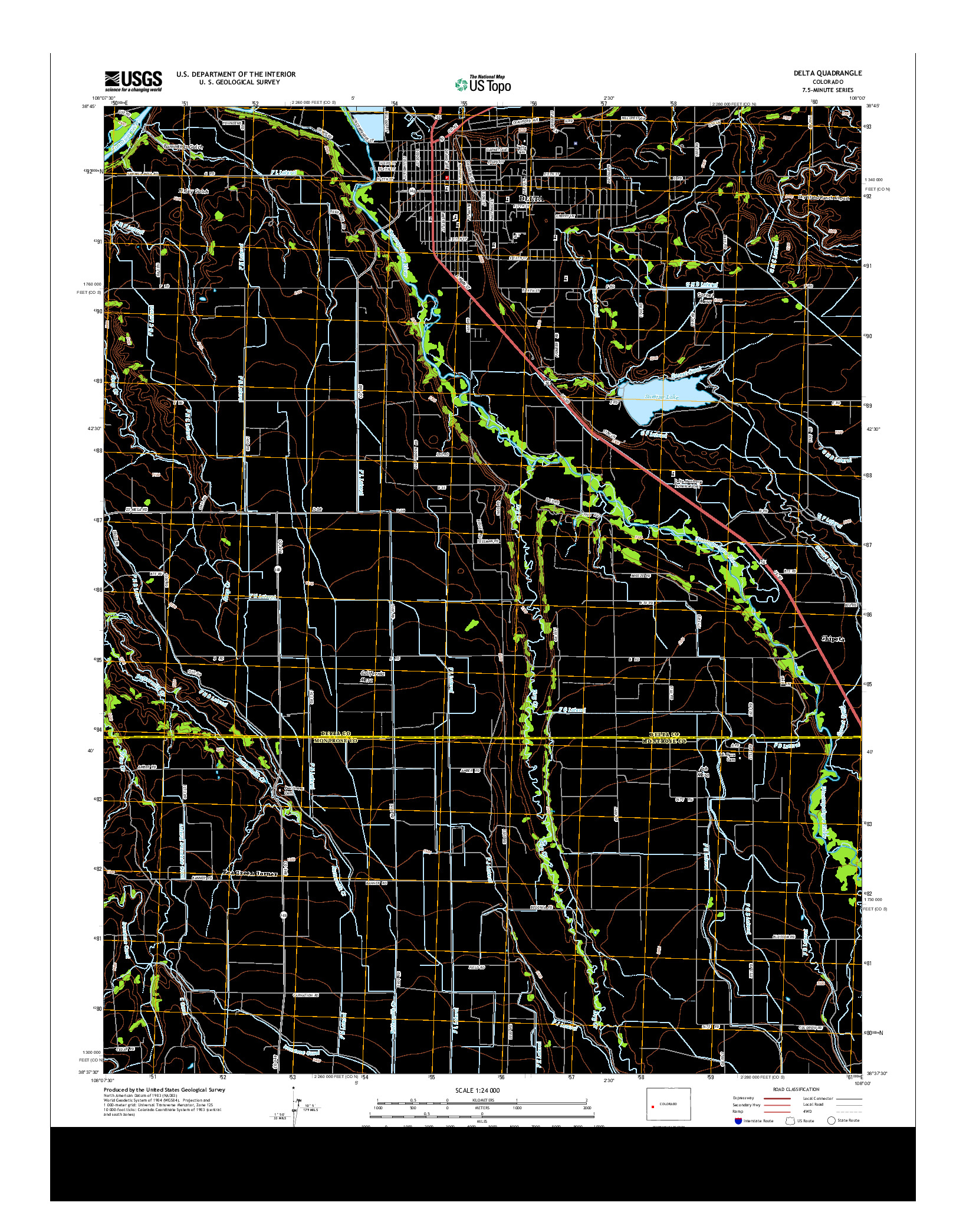 USGS US TOPO 7.5-MINUTE MAP FOR DELTA, CO 2013