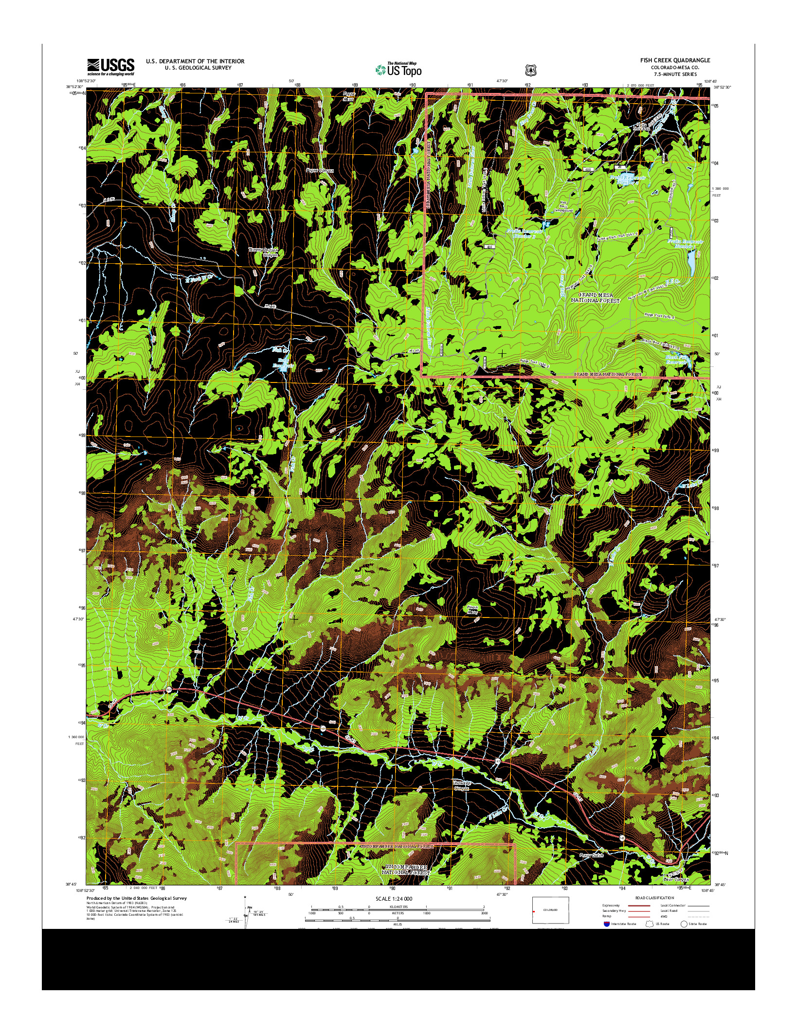 USGS US TOPO 7.5-MINUTE MAP FOR FISH CREEK, CO 2013