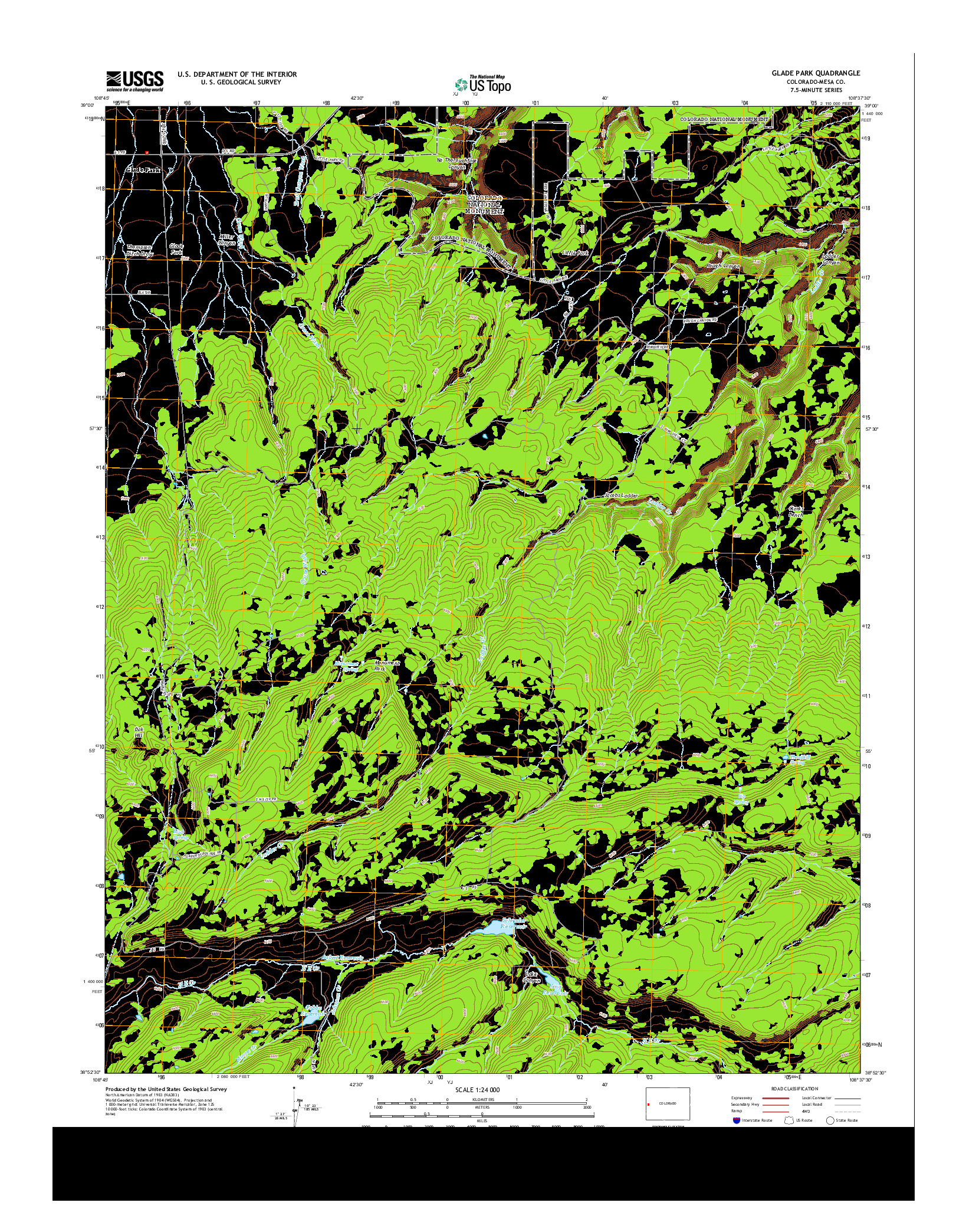 USGS US TOPO 7.5-MINUTE MAP FOR GLADE PARK, CO 2013