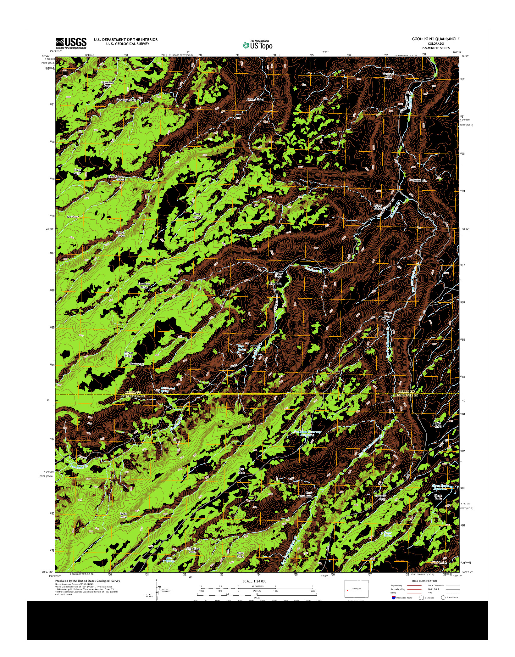 USGS US TOPO 7.5-MINUTE MAP FOR GOOD POINT, CO 2013