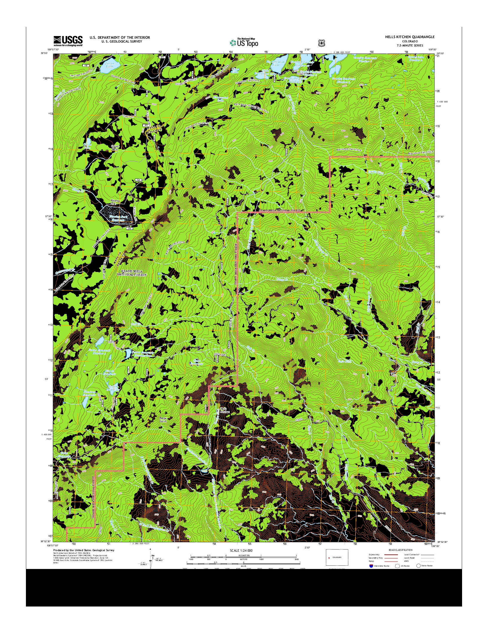 USGS US TOPO 7.5-MINUTE MAP FOR HELLS KITCHEN, CO 2013