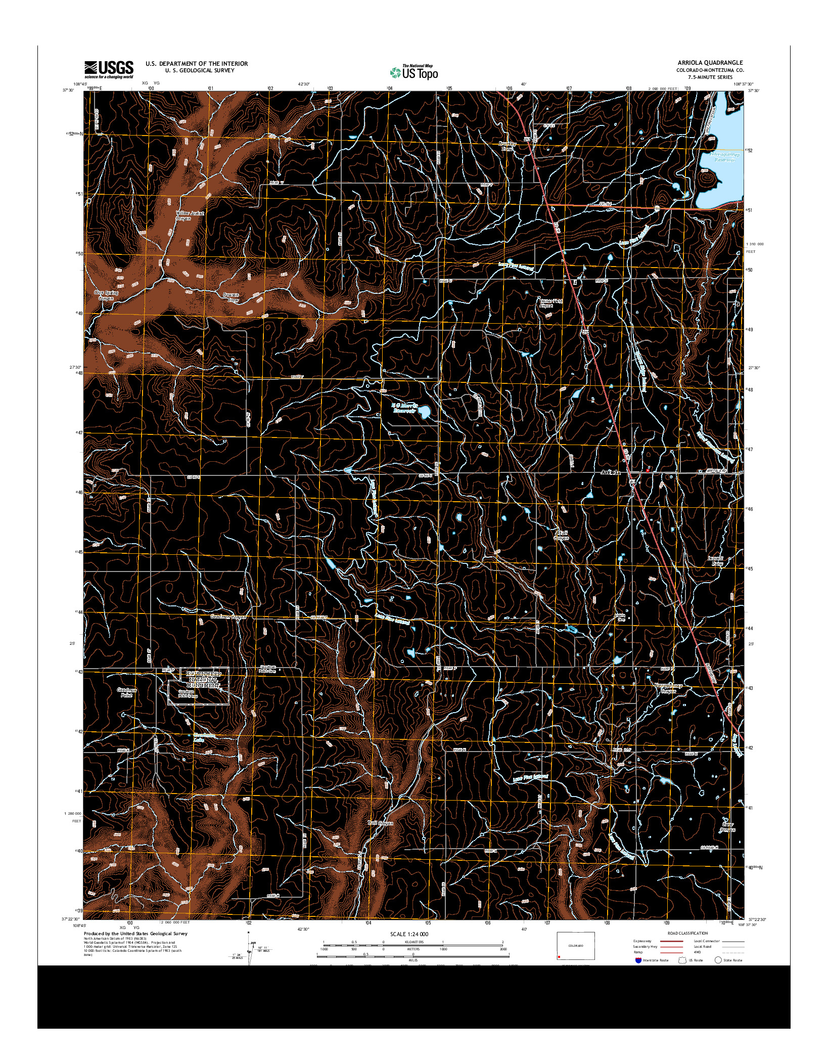 USGS US TOPO 7.5-MINUTE MAP FOR ARRIOLA, CO 2013