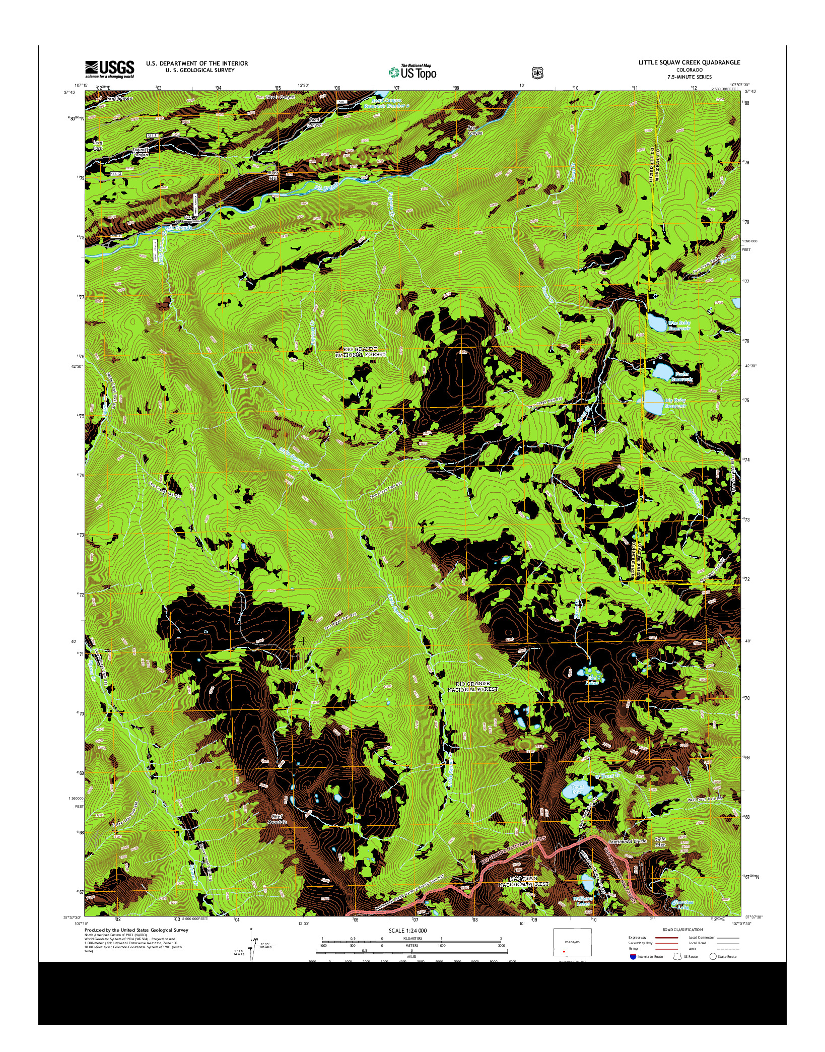 USGS US TOPO 7.5-MINUTE MAP FOR LITTLE SQUAW CREEK, CO 2013