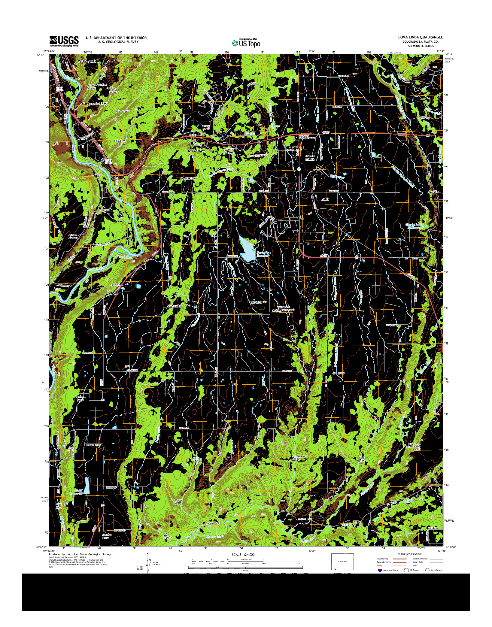 USGS US TOPO 7.5-MINUTE MAP FOR LOMA LINDA, CO 2013