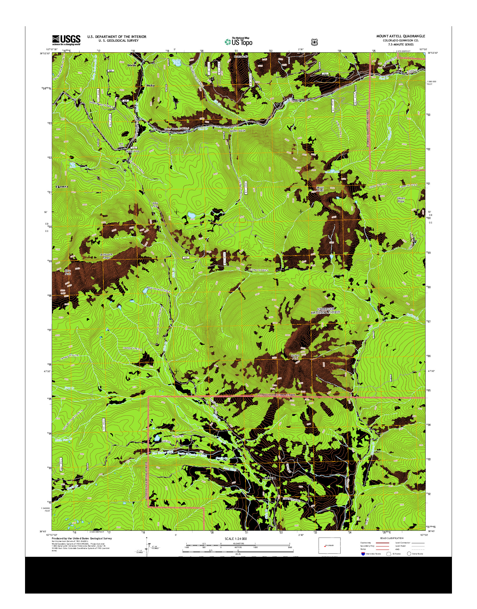 USGS US TOPO 7.5-MINUTE MAP FOR MOUNT AXTELL, CO 2013