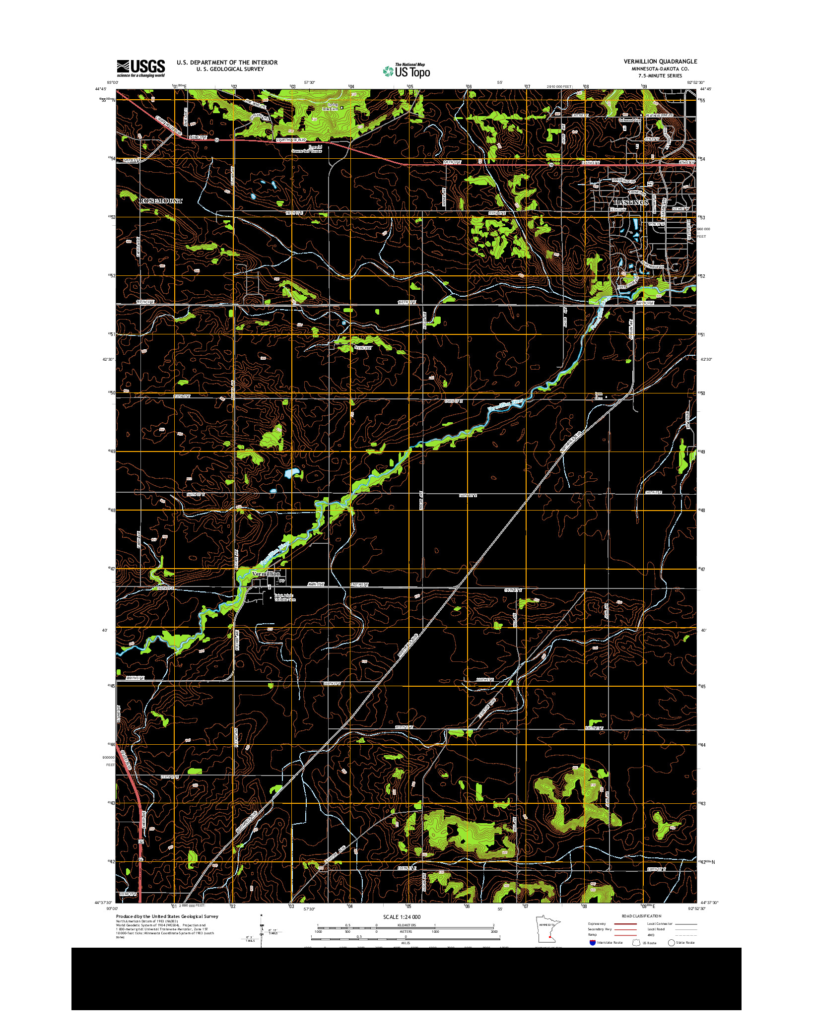 USGS US TOPO 7.5-MINUTE MAP FOR VERMILLION, MN 2013