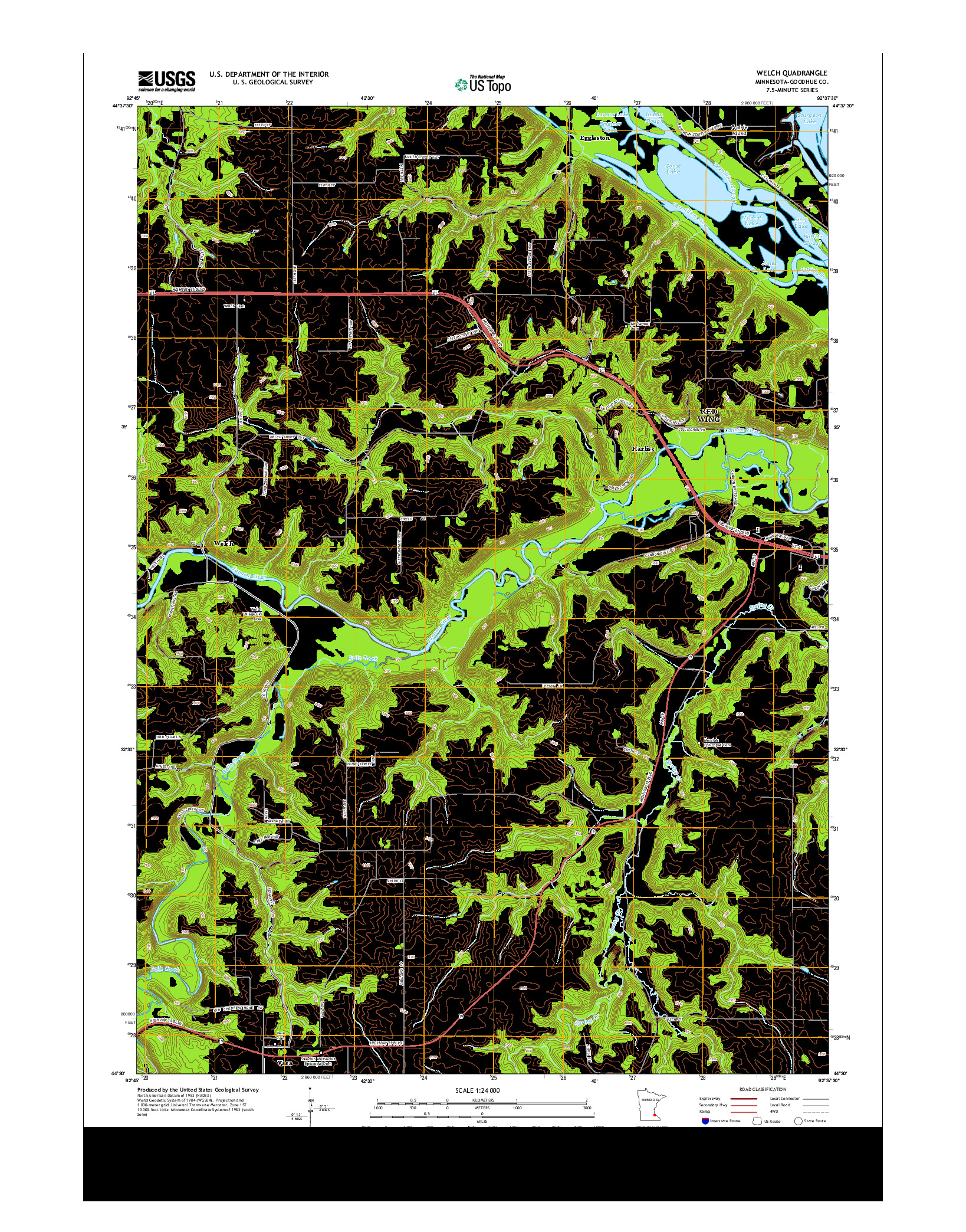 USGS US TOPO 7.5-MINUTE MAP FOR WELCH, MN 2013