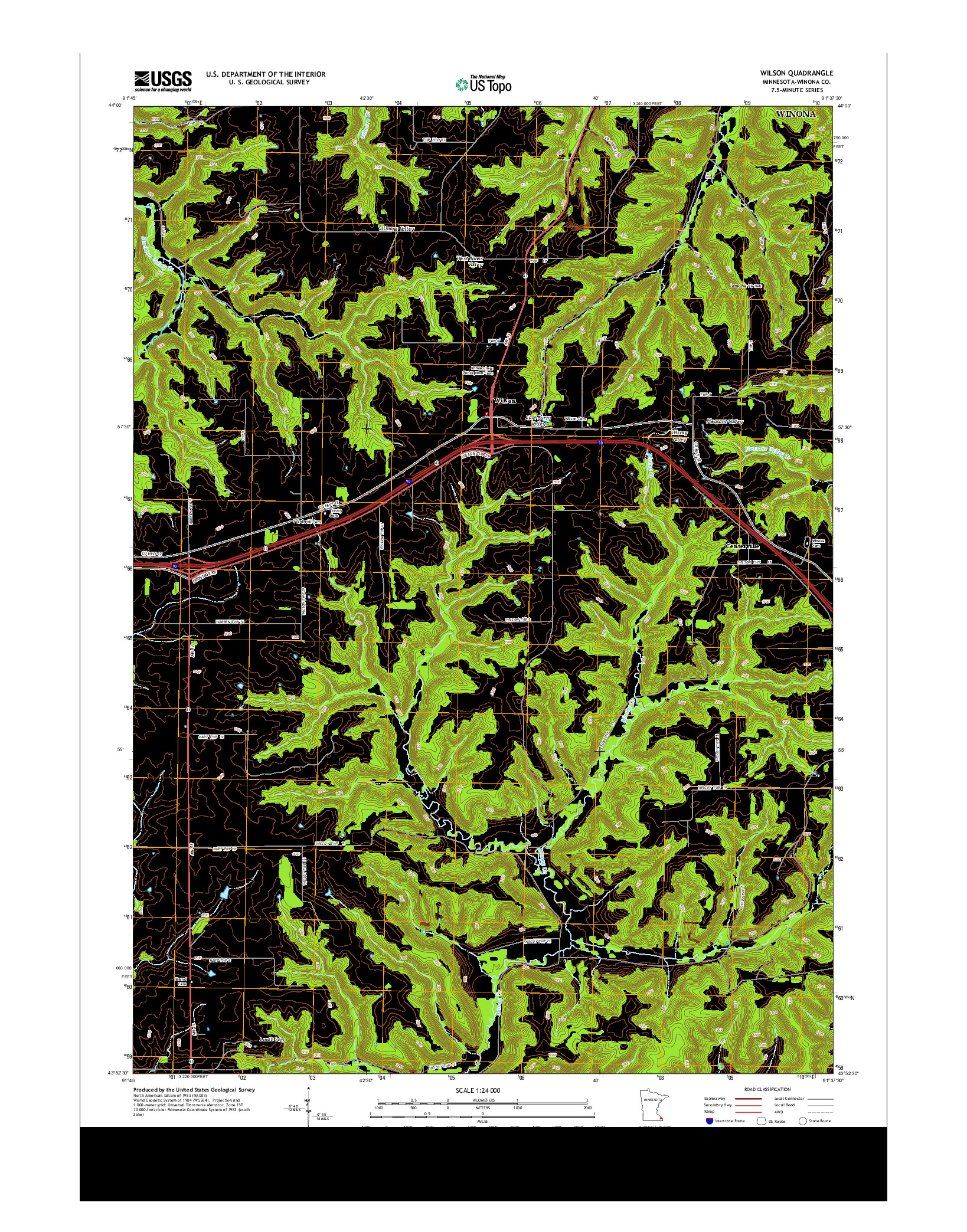 USGS US TOPO 7.5-MINUTE MAP FOR WILSON, MN 2013