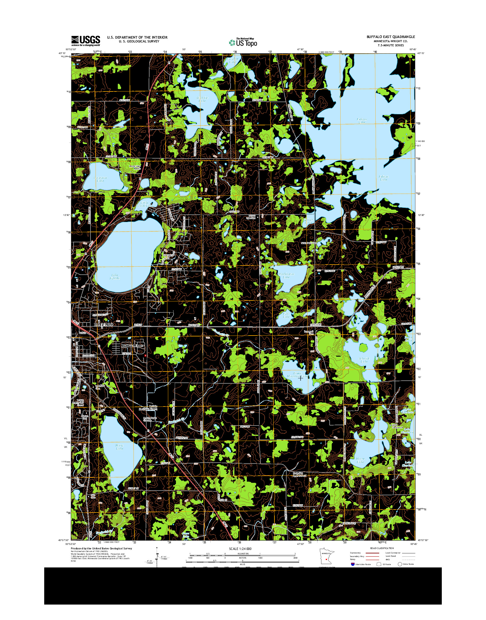 USGS US TOPO 7.5-MINUTE MAP FOR BUFFALO EAST, MN 2013
