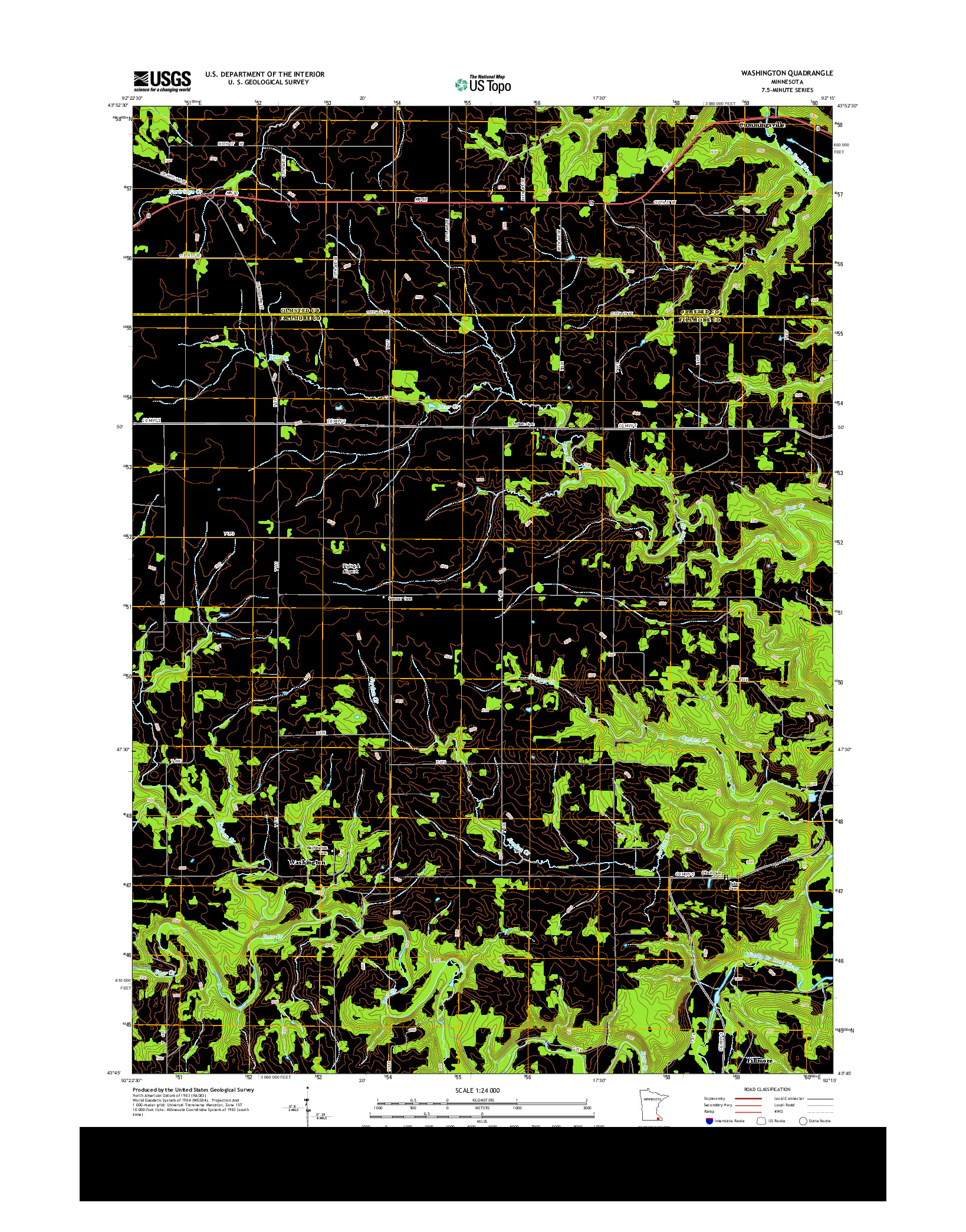 USGS US TOPO 7.5-MINUTE MAP FOR WASHINGTON, MN 2013