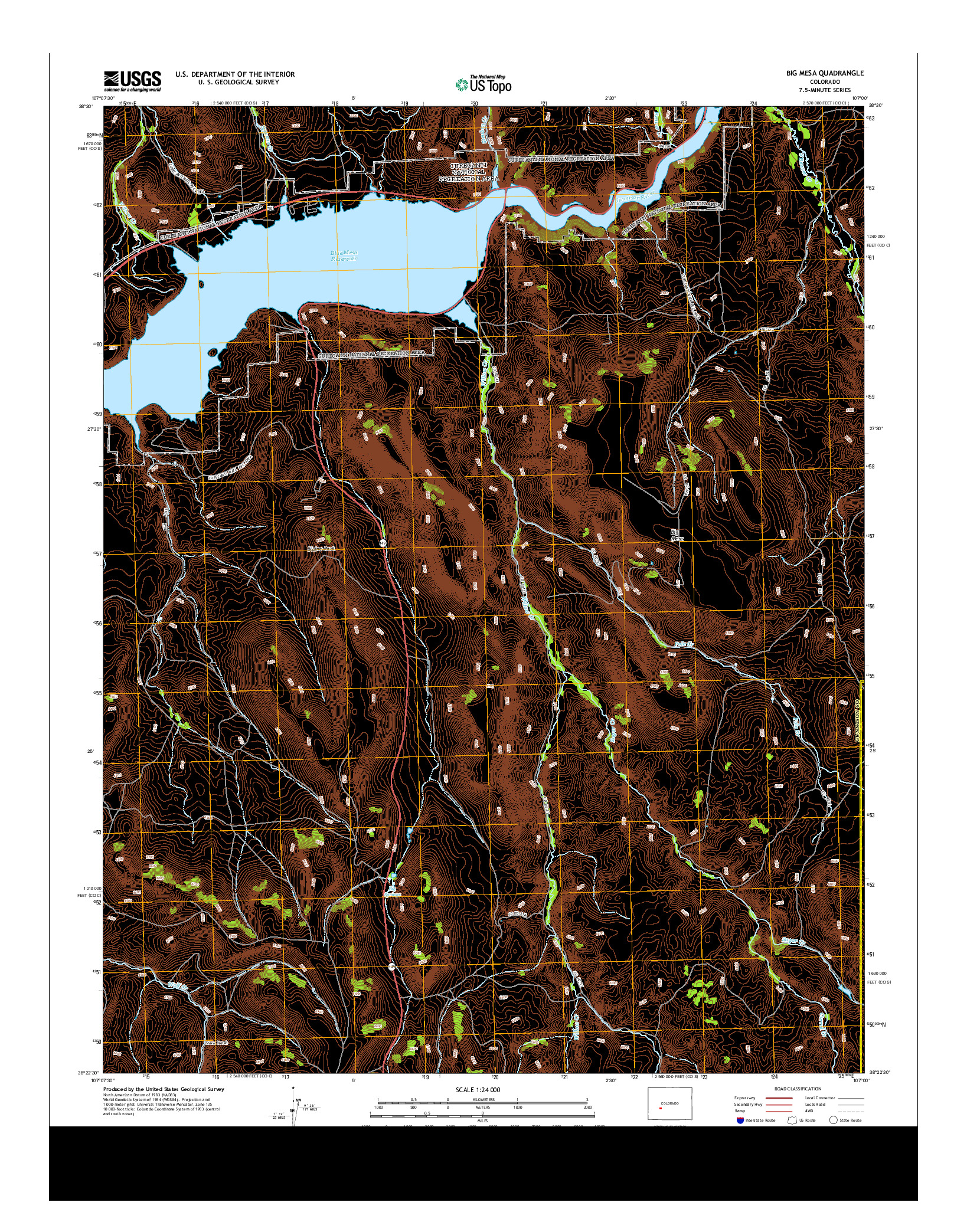 USGS US TOPO 7.5-MINUTE MAP FOR BIG MESA, CO 2013