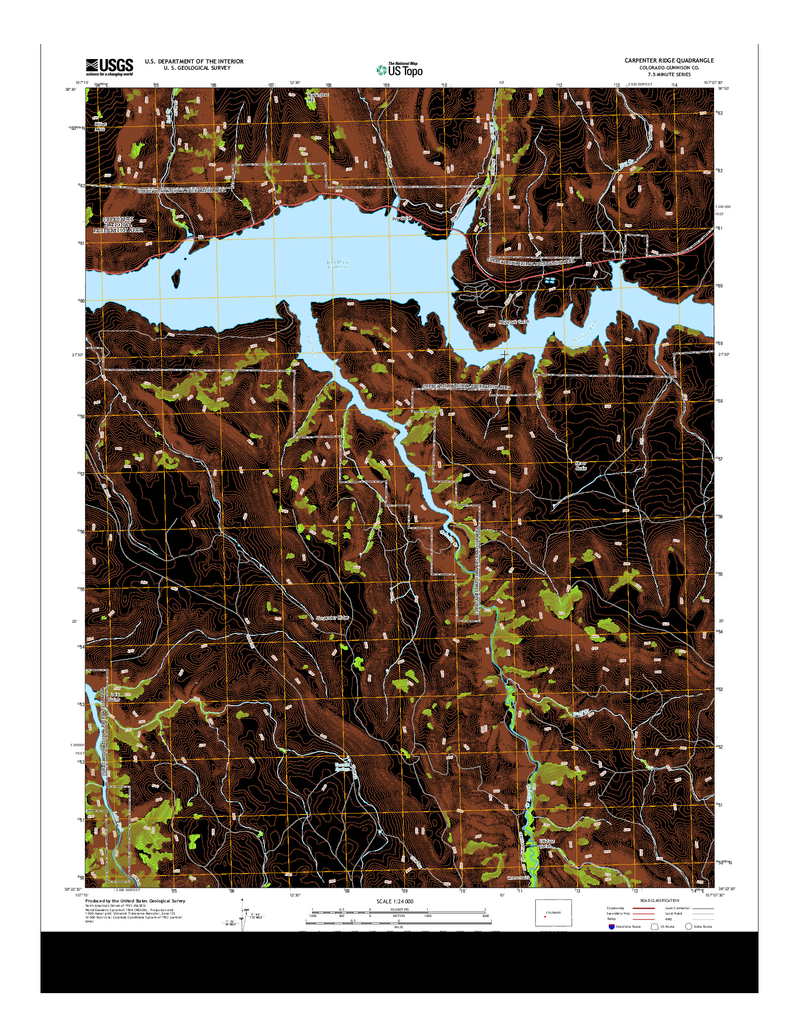 USGS US TOPO 7.5-MINUTE MAP FOR CARPENTER RIDGE, CO 2013