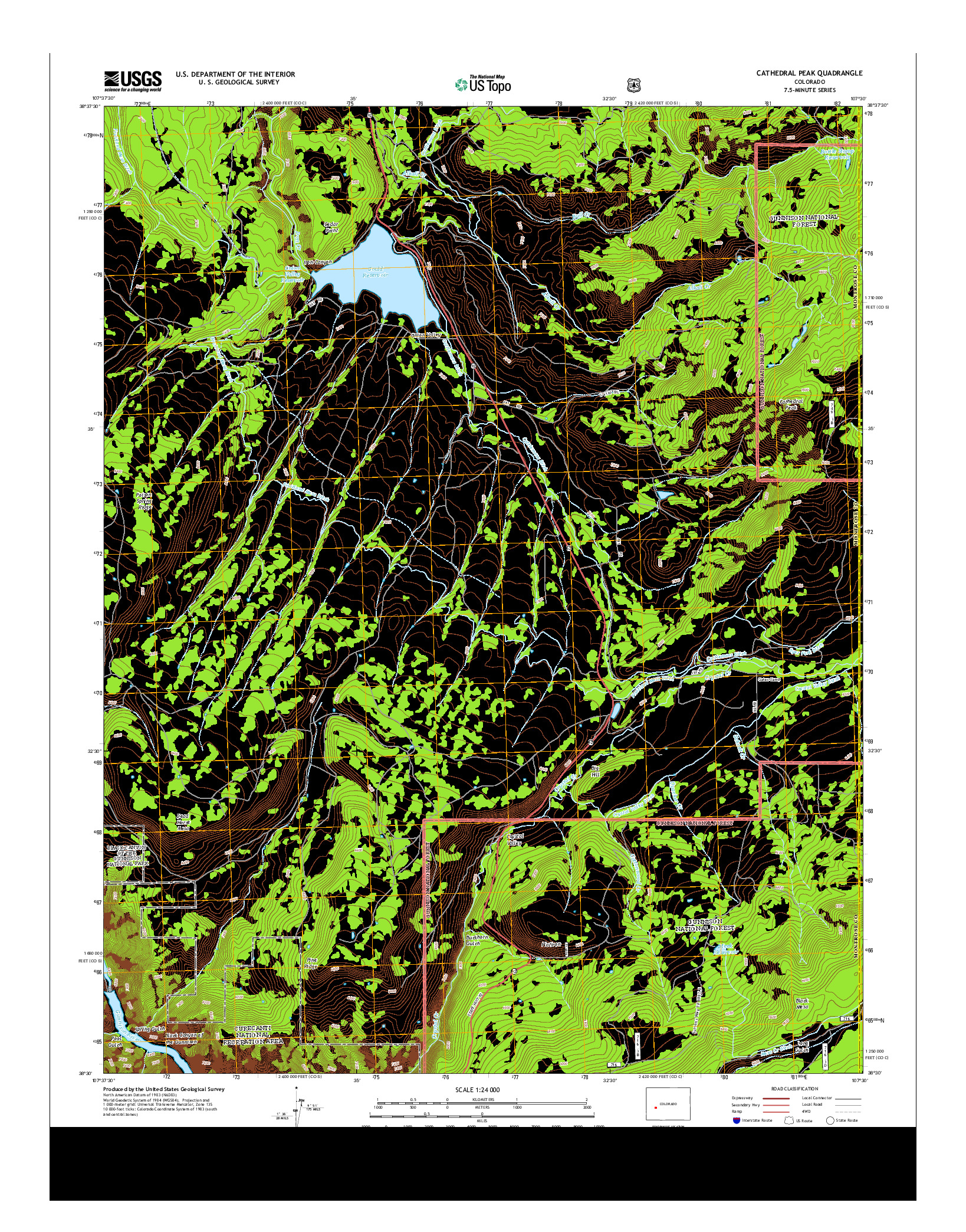 USGS US TOPO 7.5-MINUTE MAP FOR CATHEDRAL PEAK, CO 2013