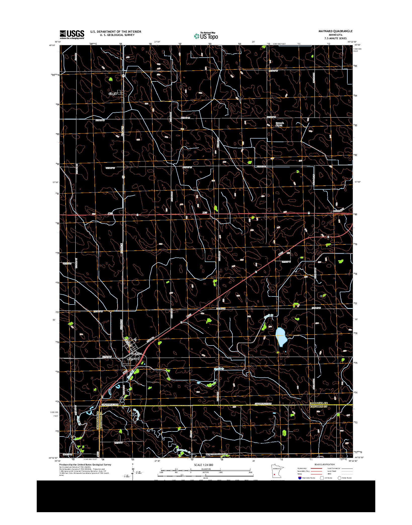 USGS US TOPO 7.5-MINUTE MAP FOR MAYNARD, MN 2013