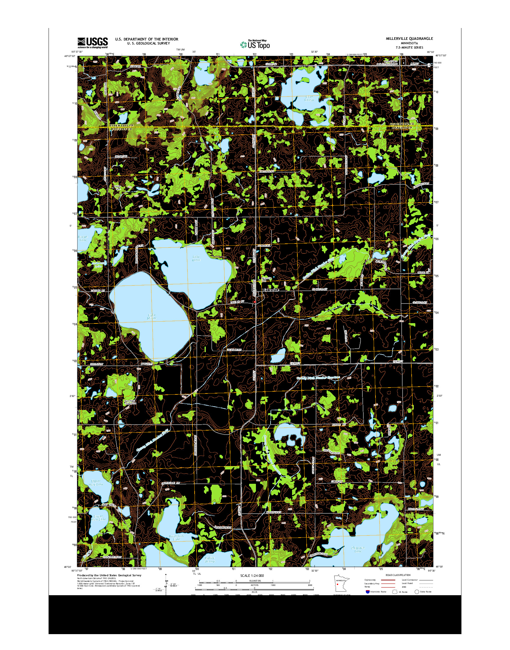 USGS US TOPO 7.5-MINUTE MAP FOR MILLERVILLE, MN 2013