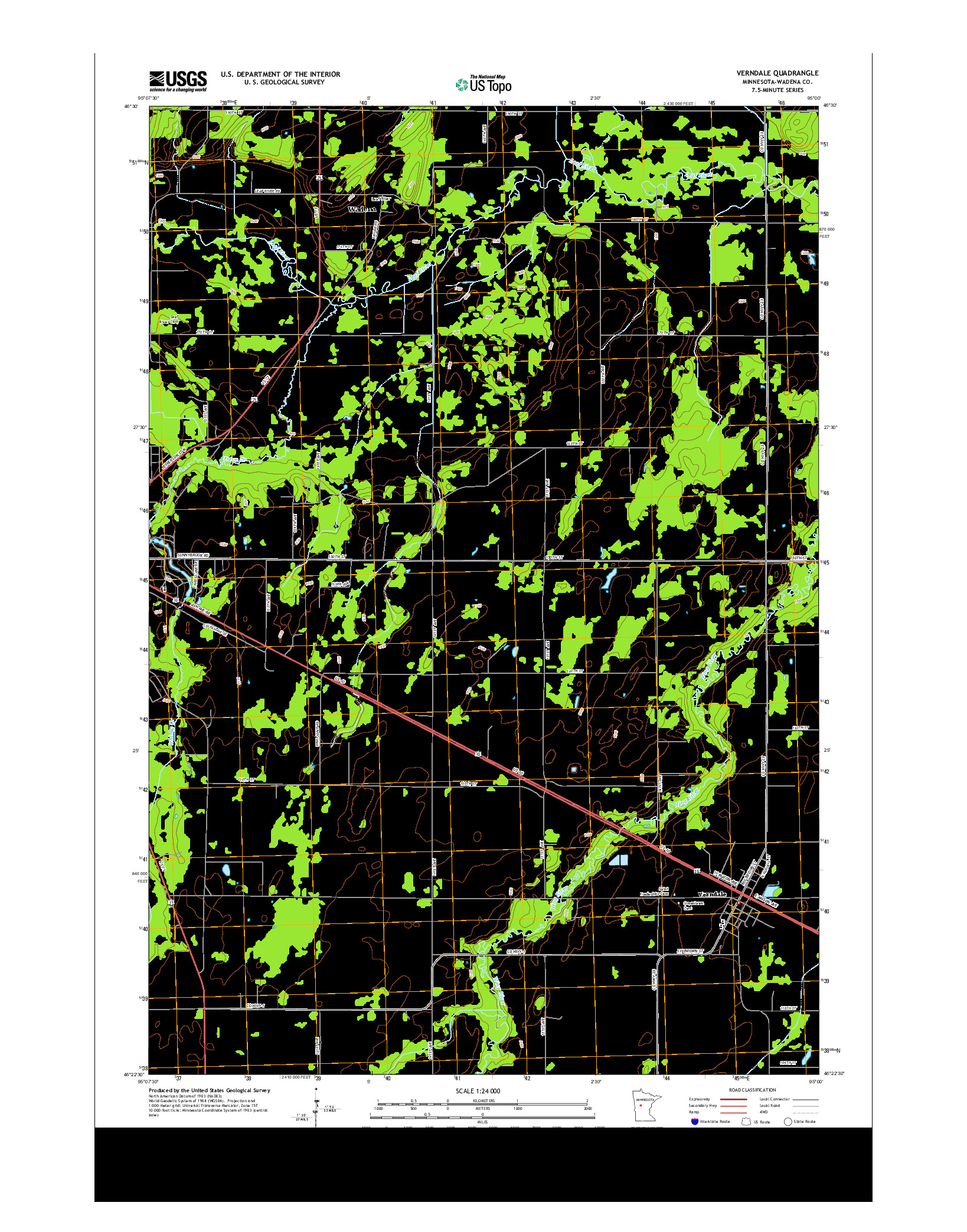 USGS US TOPO 7.5-MINUTE MAP FOR VERNDALE, MN 2013