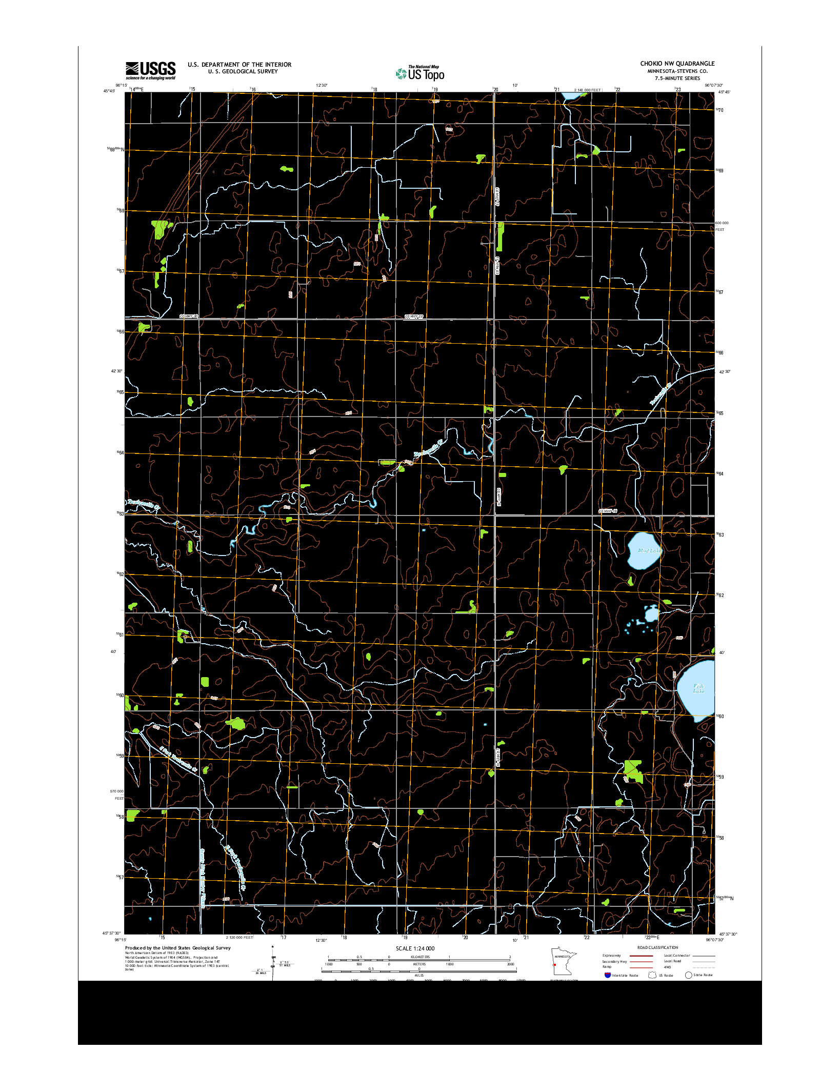 USGS US TOPO 7.5-MINUTE MAP FOR CHOKIO NW, MN 2013