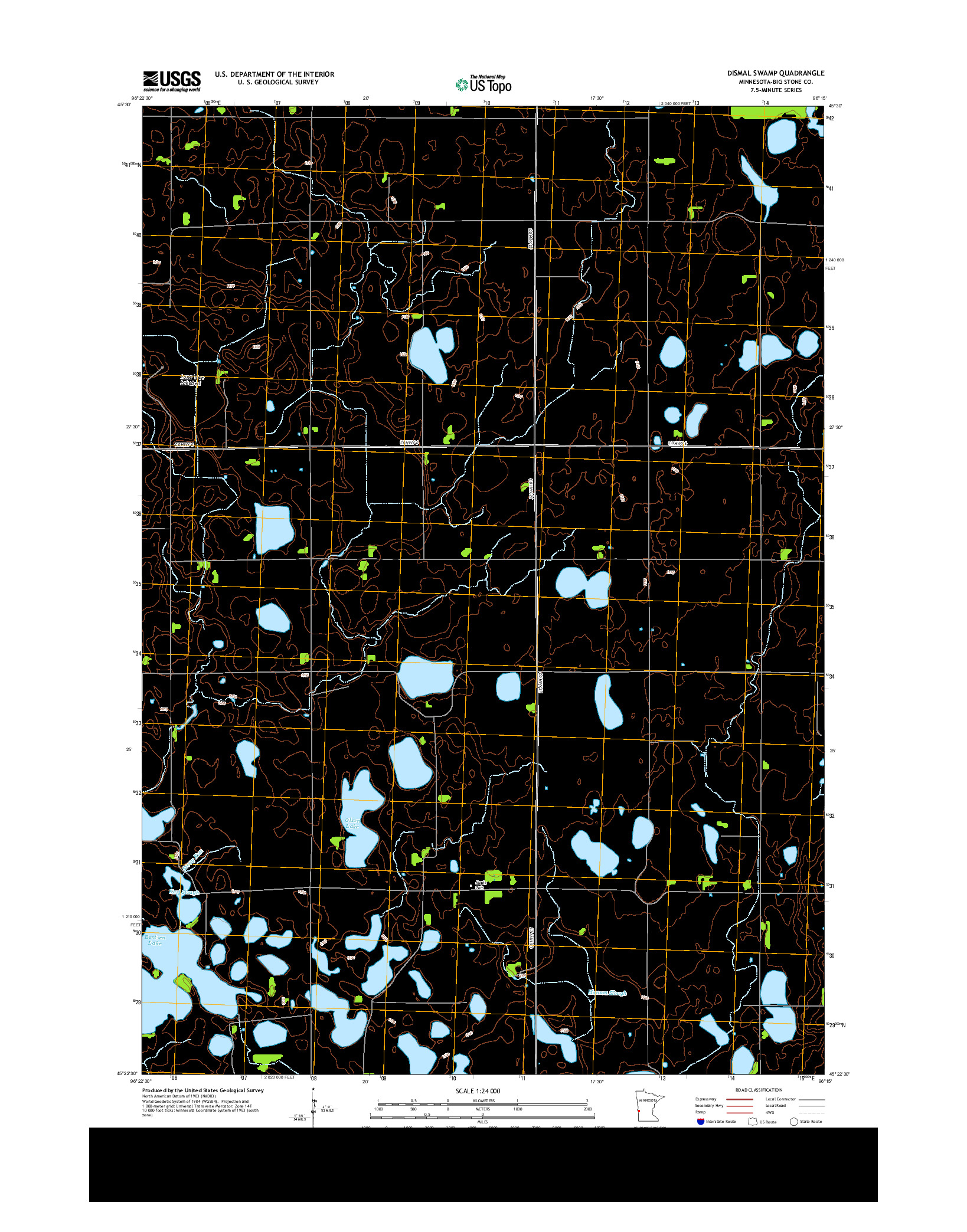 USGS US TOPO 7.5-MINUTE MAP FOR DISMAL SWAMP, MN 2013