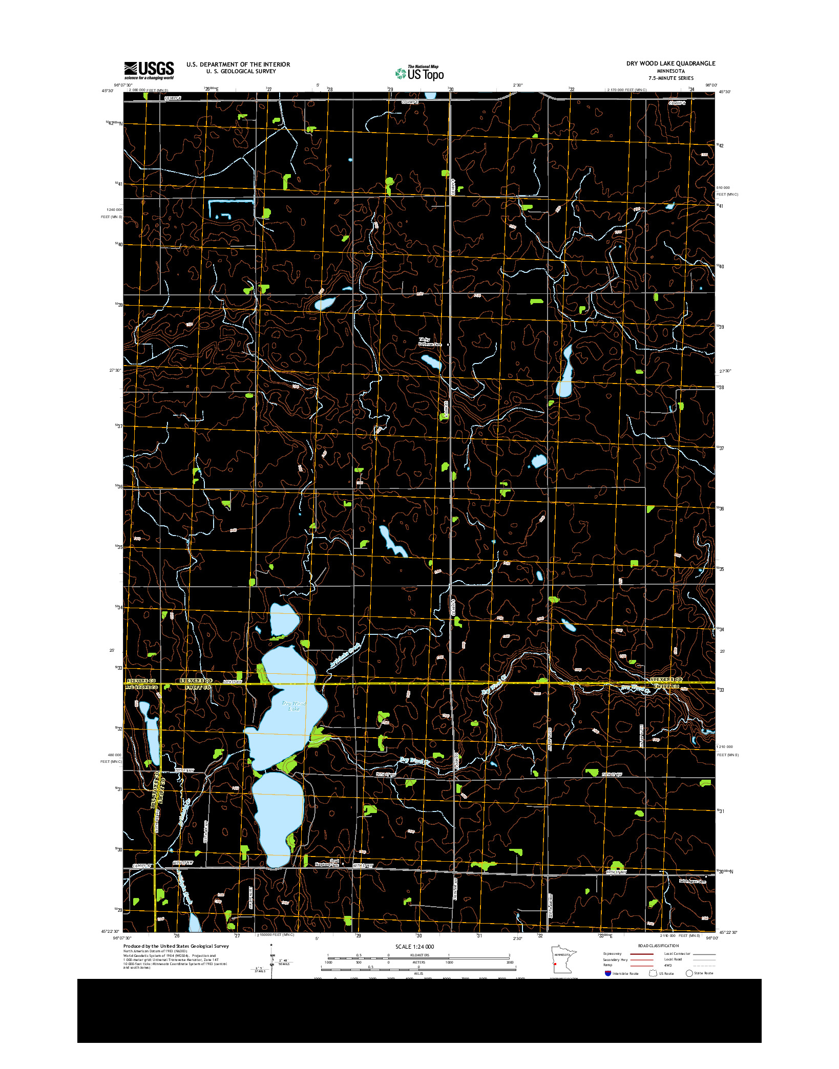 USGS US TOPO 7.5-MINUTE MAP FOR DRY WOOD LAKE, MN 2013