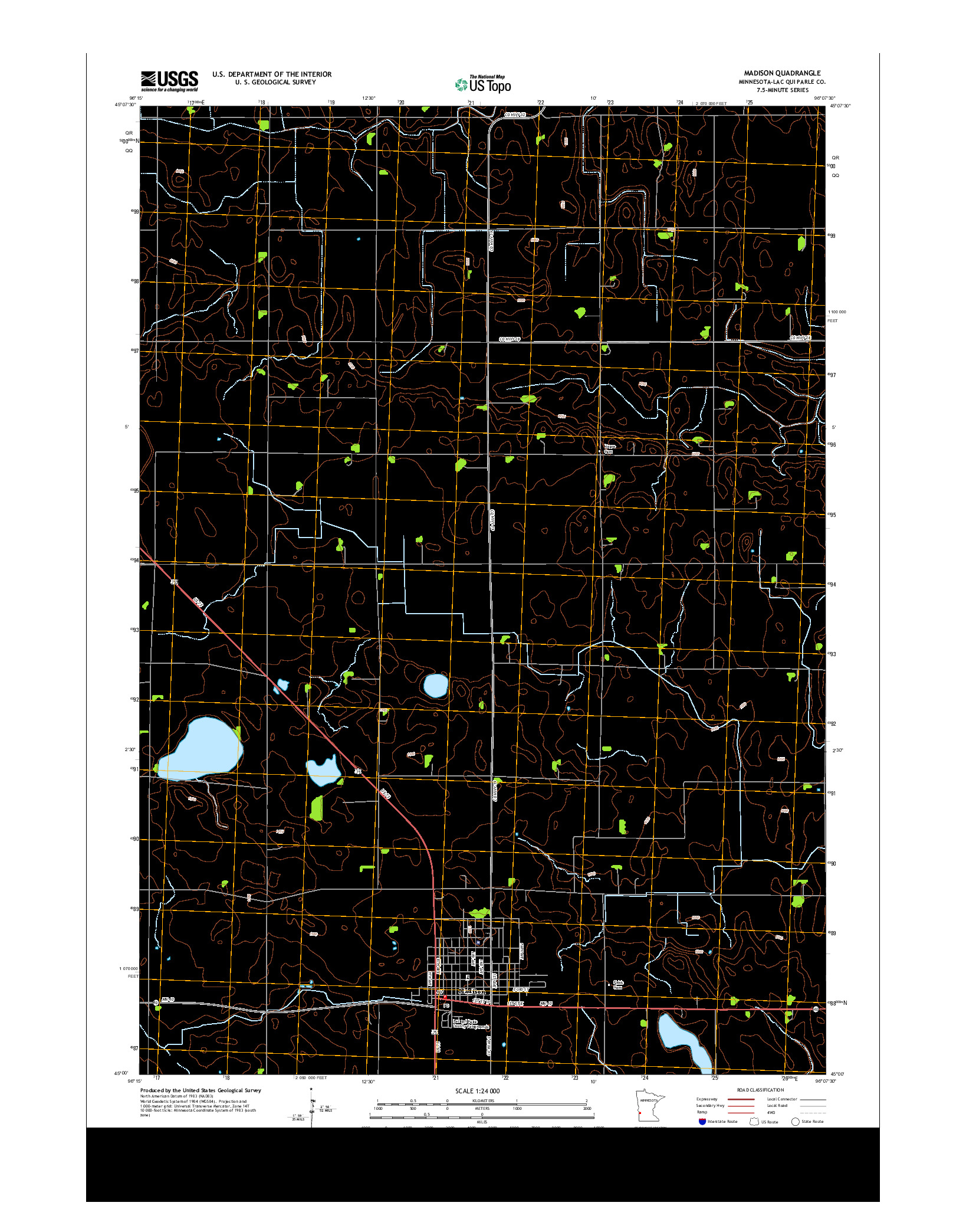 USGS US TOPO 7.5-MINUTE MAP FOR MADISON, MN 2013