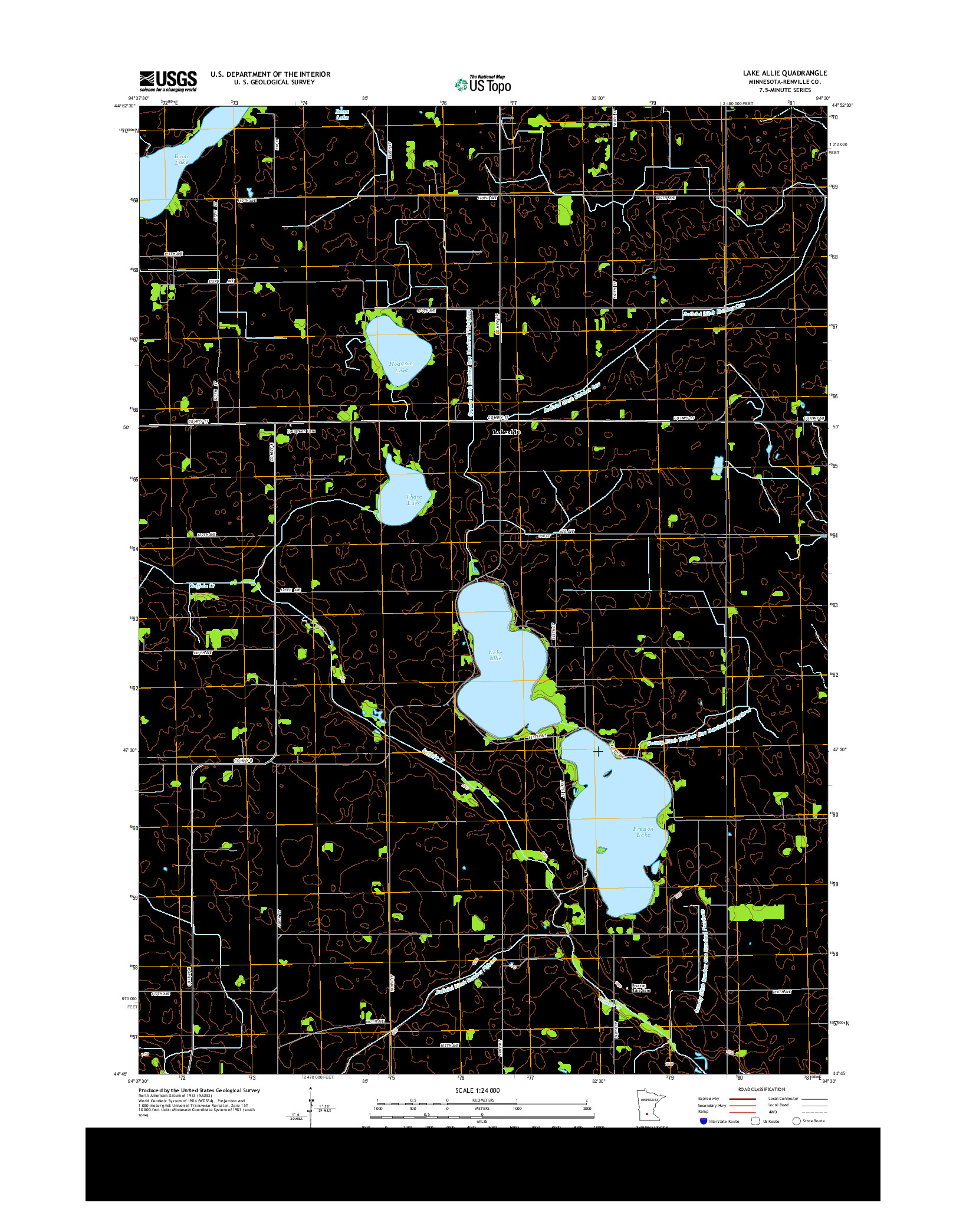 USGS US TOPO 7.5-MINUTE MAP FOR LAKE ALLIE, MN 2013