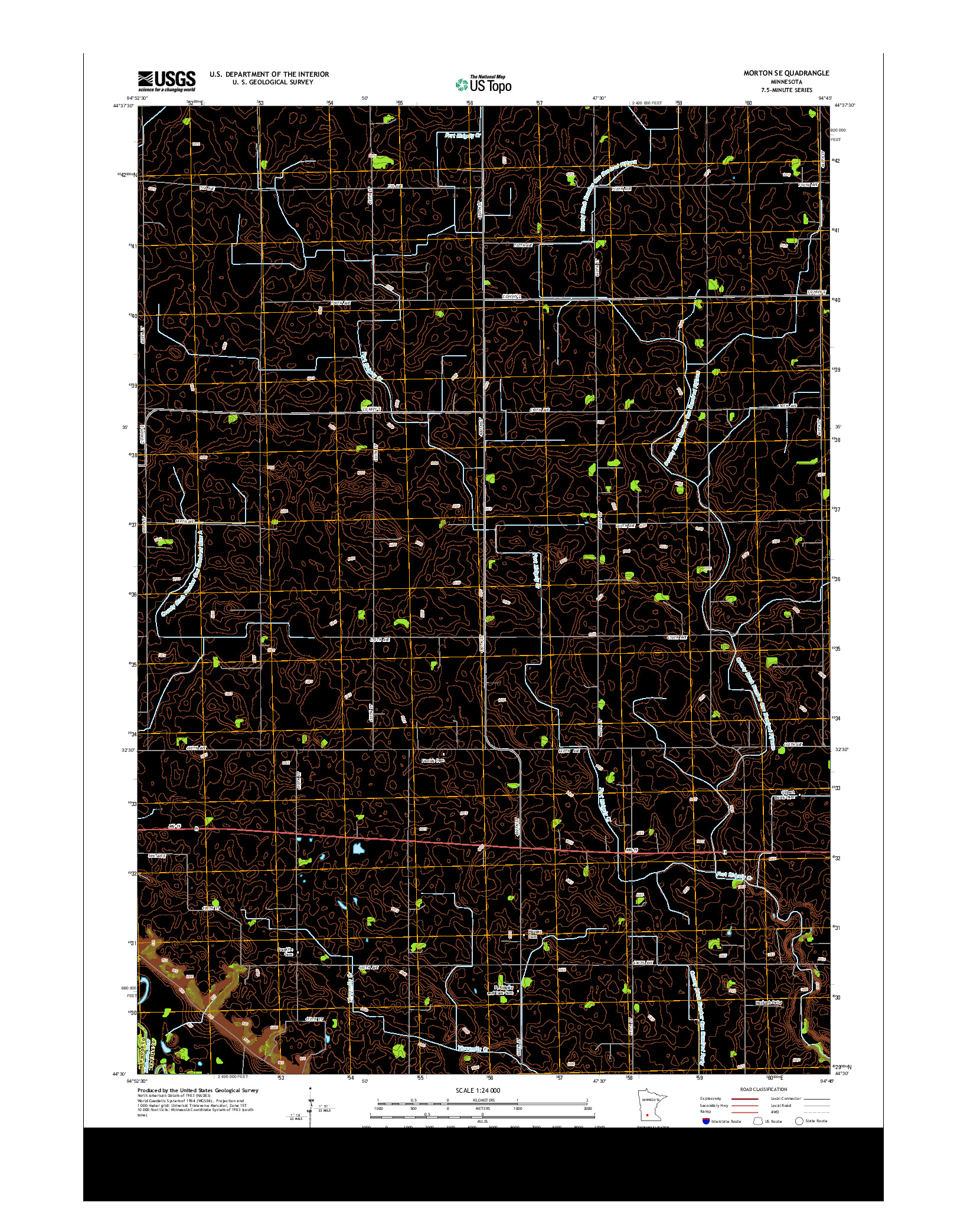 USGS US TOPO 7.5-MINUTE MAP FOR MORTON SE, MN 2013