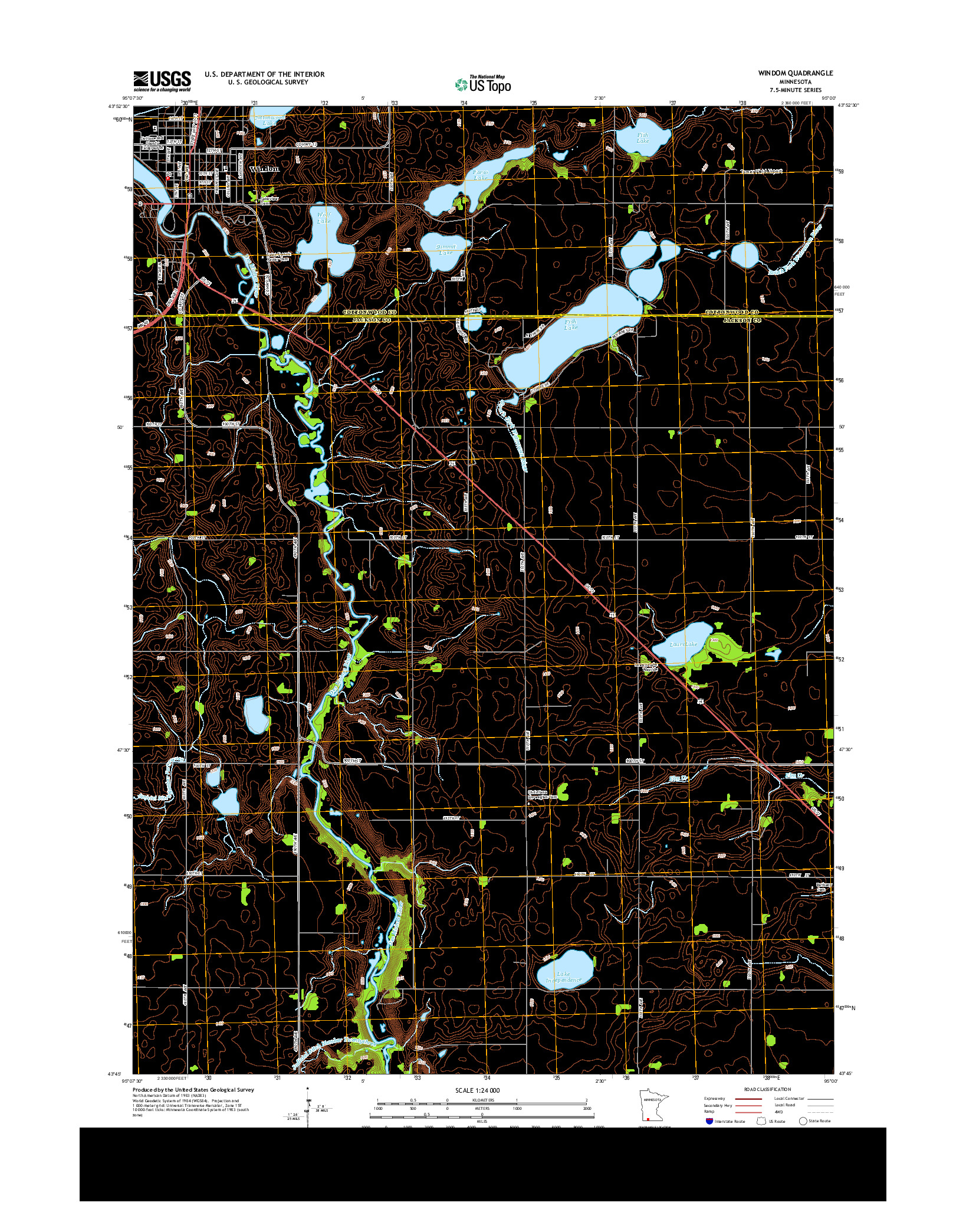USGS US TOPO 7.5-MINUTE MAP FOR WINDOM, MN 2013