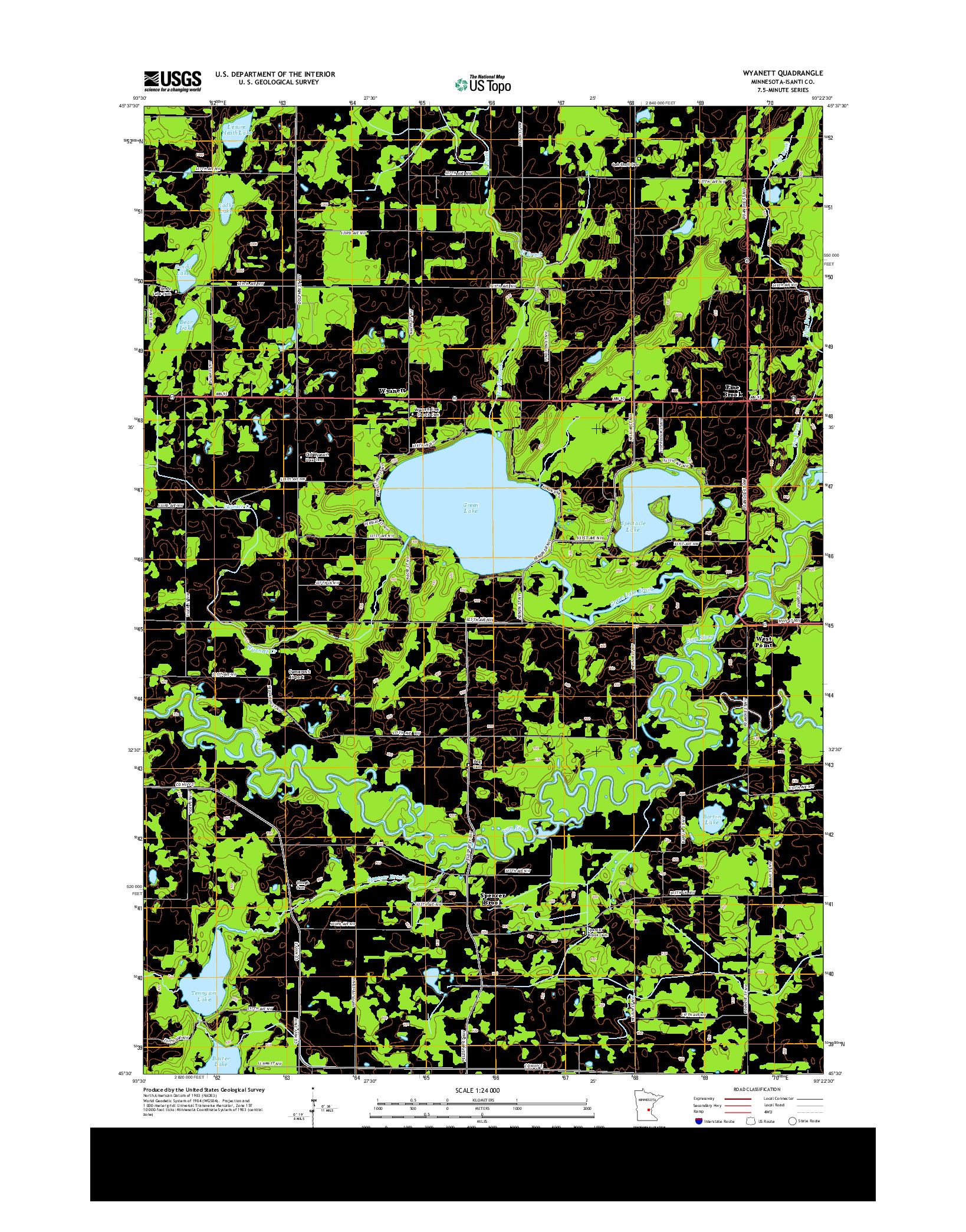 USGS US TOPO 7.5-MINUTE MAP FOR WYANETT, MN 2013