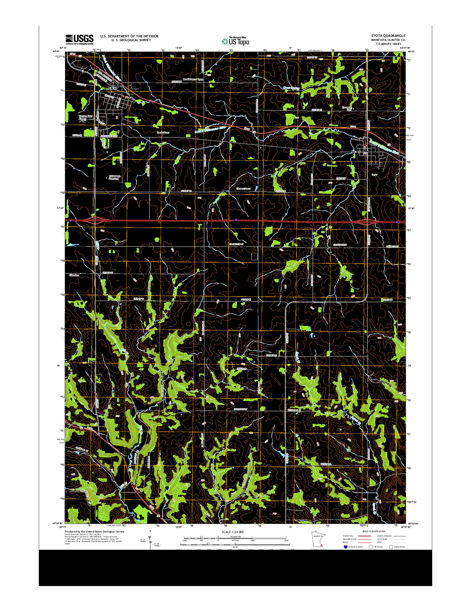 USGS US TOPO 7.5-MINUTE MAP FOR EYOTA, MN 2013