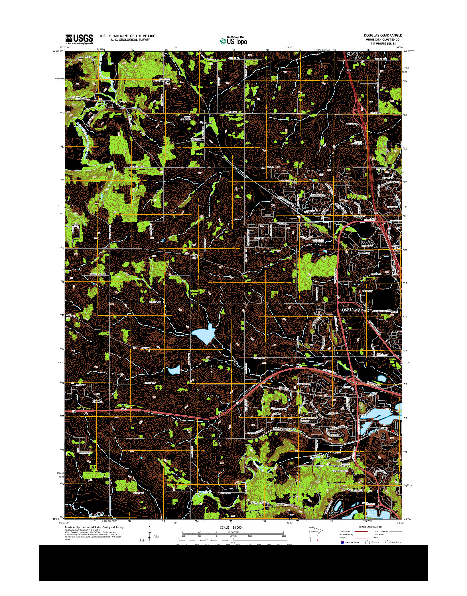 USGS US TOPO 7.5-MINUTE MAP FOR DOUGLAS, MN 2013