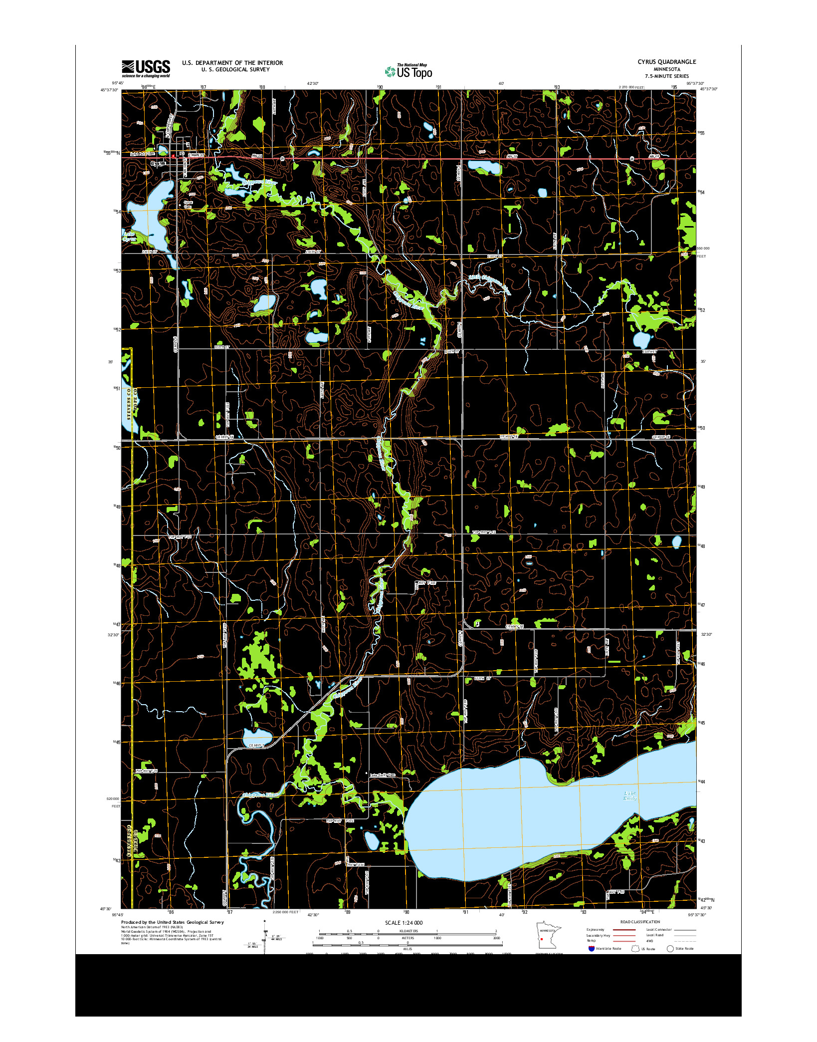 USGS US TOPO 7.5-MINUTE MAP FOR CYRUS, MN 2013