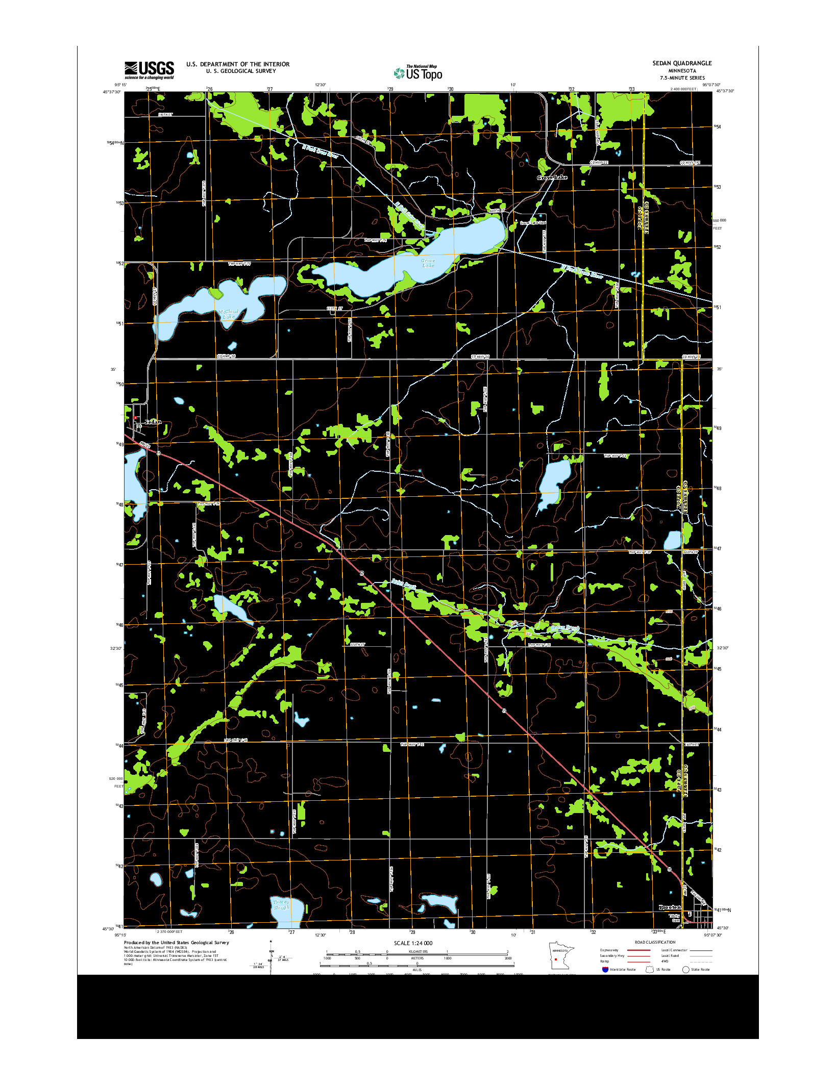 USGS US TOPO 7.5-MINUTE MAP FOR SEDAN, MN 2013