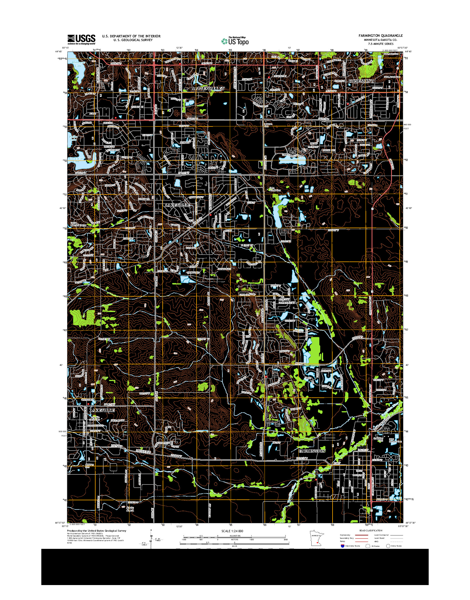 USGS US TOPO 7.5-MINUTE MAP FOR FARMINGTON, MN 2013