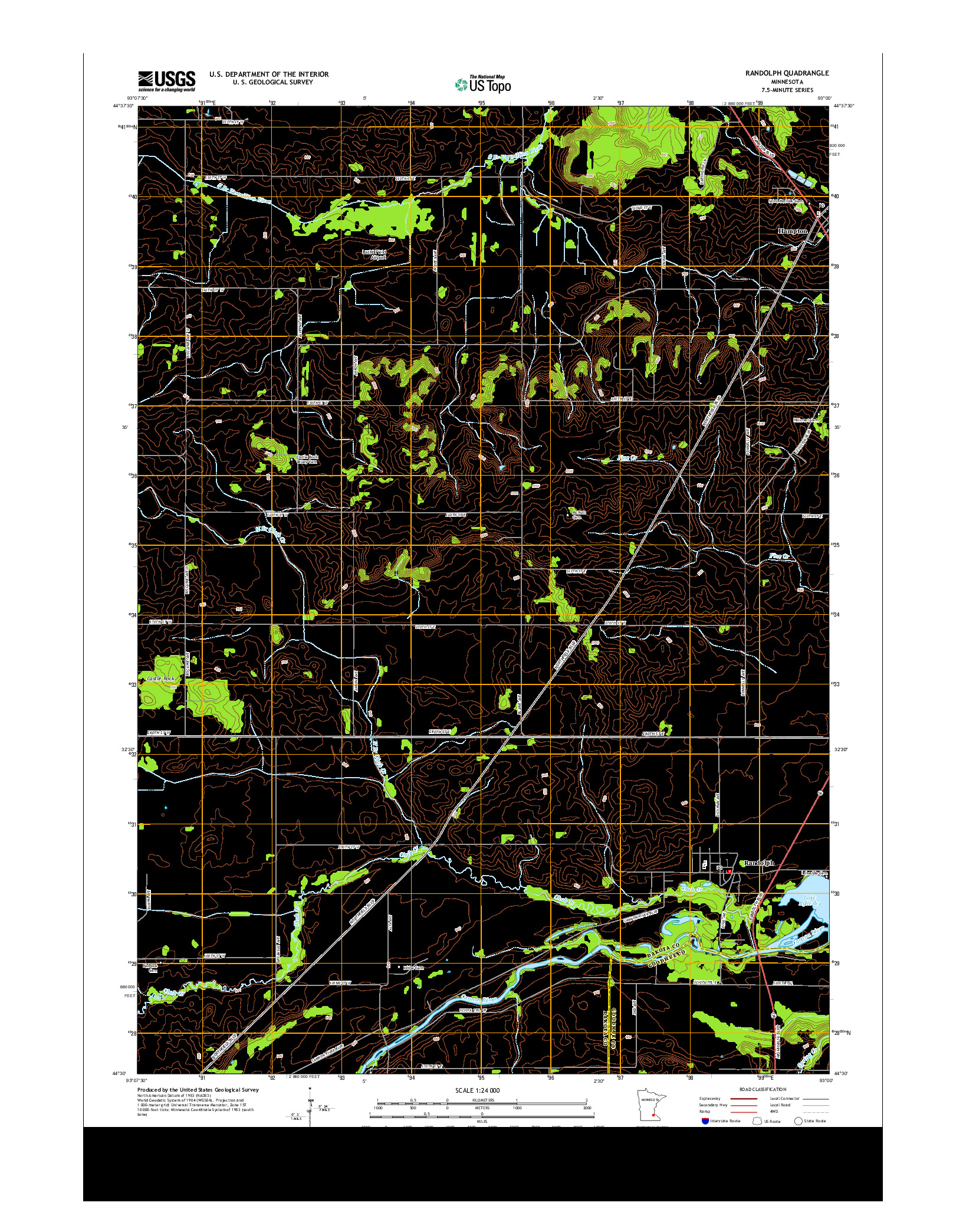 USGS US TOPO 7.5-MINUTE MAP FOR RANDOLPH, MN 2013