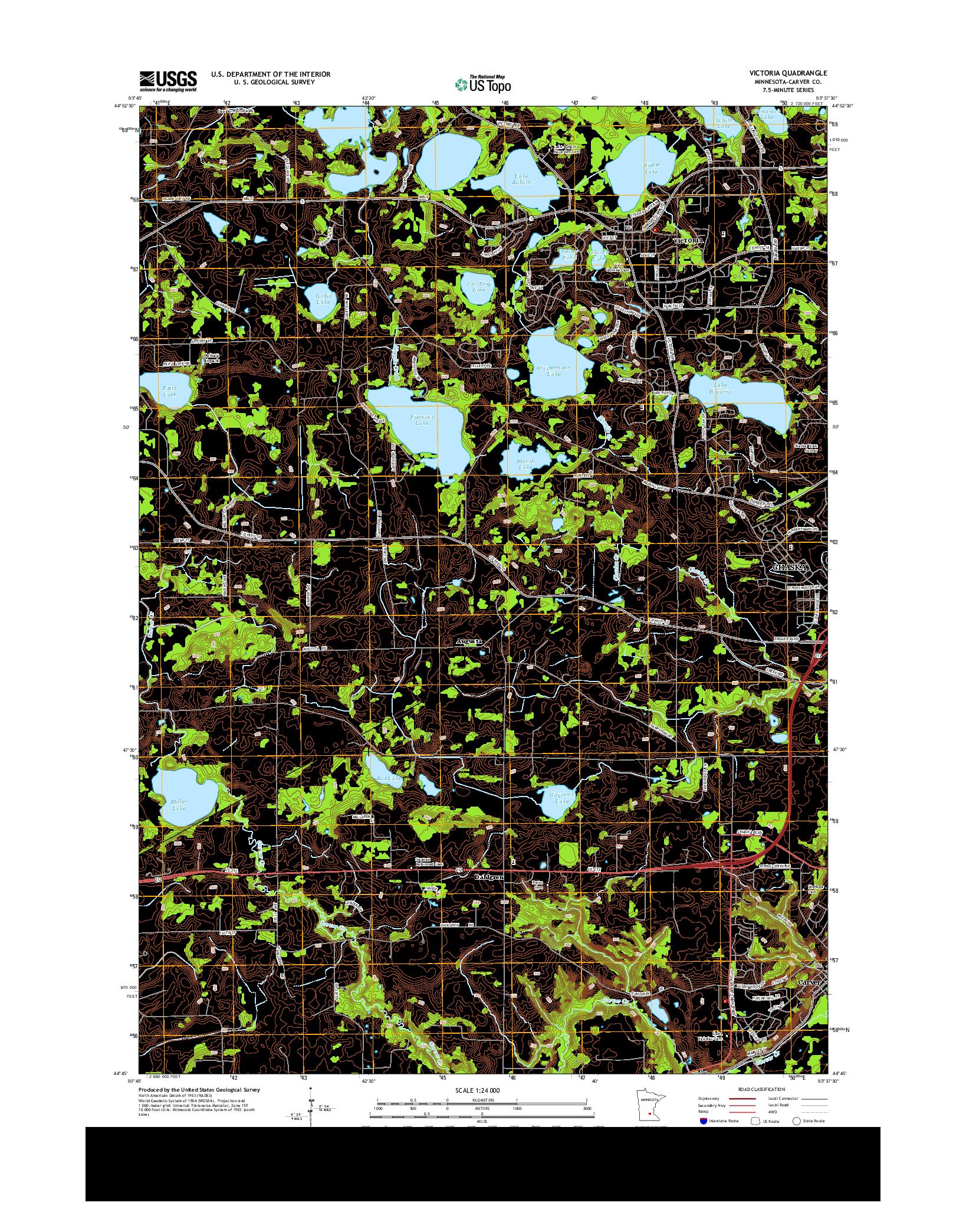 USGS US TOPO 7.5-MINUTE MAP FOR VICTORIA, MN 2013