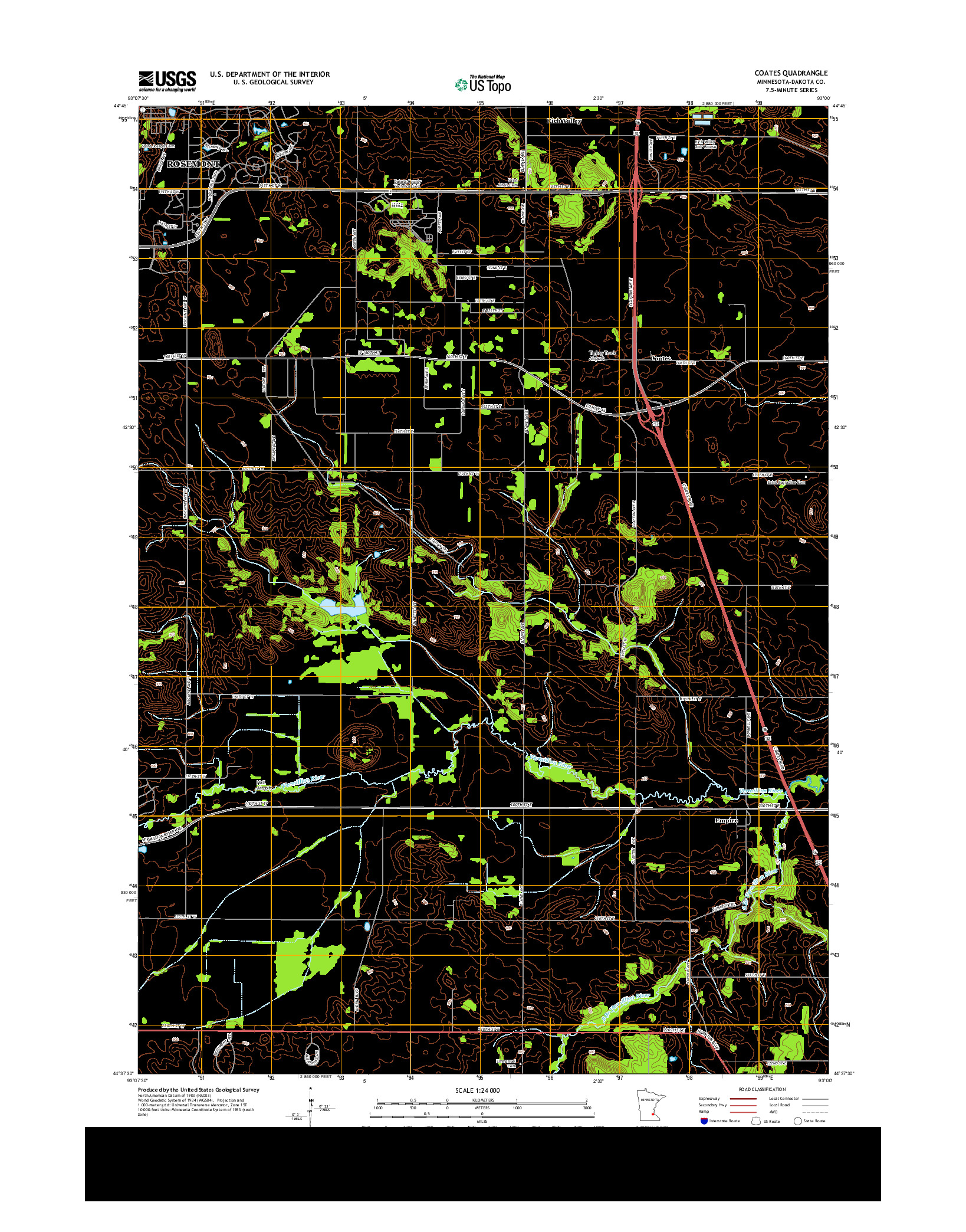 USGS US TOPO 7.5-MINUTE MAP FOR COATES, MN 2013