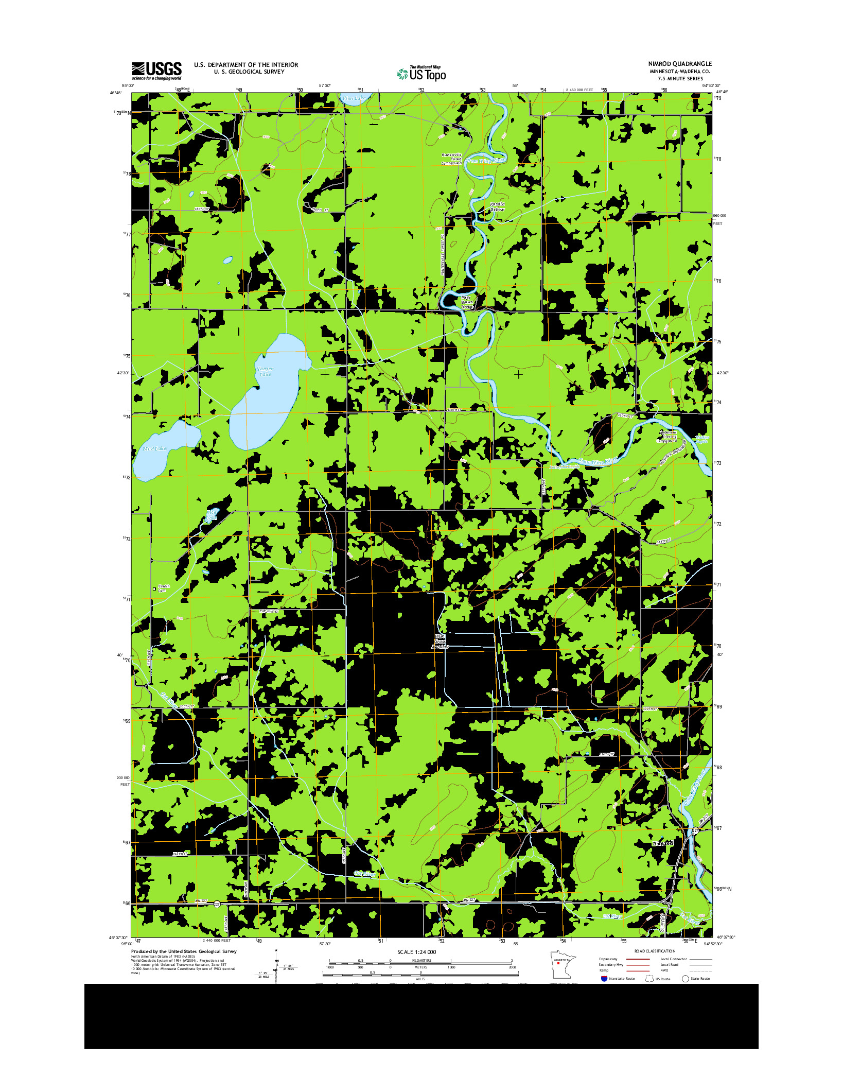 USGS US TOPO 7.5-MINUTE MAP FOR NIMROD, MN 2013