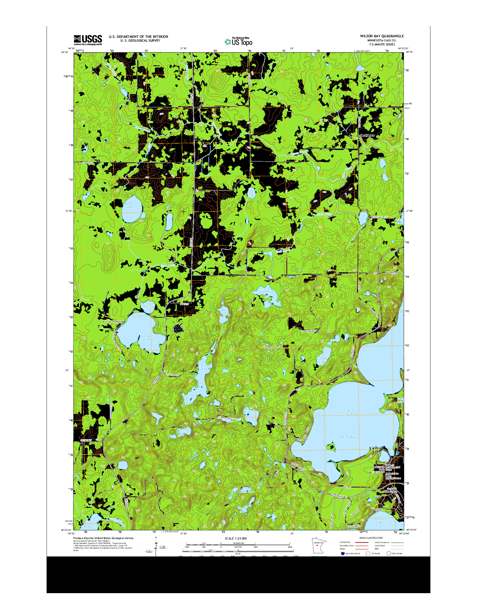 USGS US TOPO 7.5-MINUTE MAP FOR WILSON BAY, MN 2013