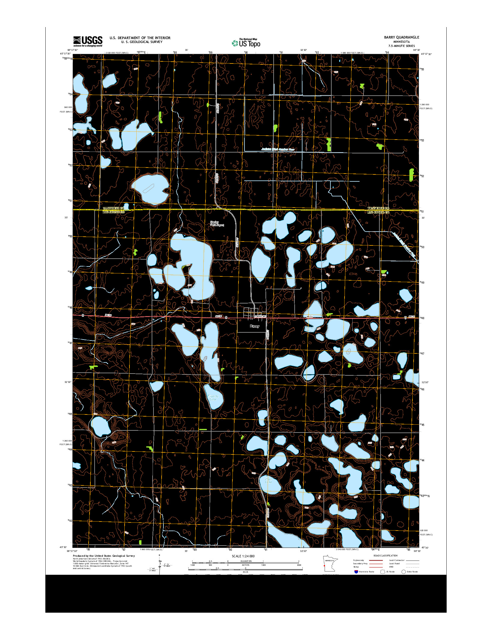 USGS US TOPO 7.5-MINUTE MAP FOR BARRY, MN 2013