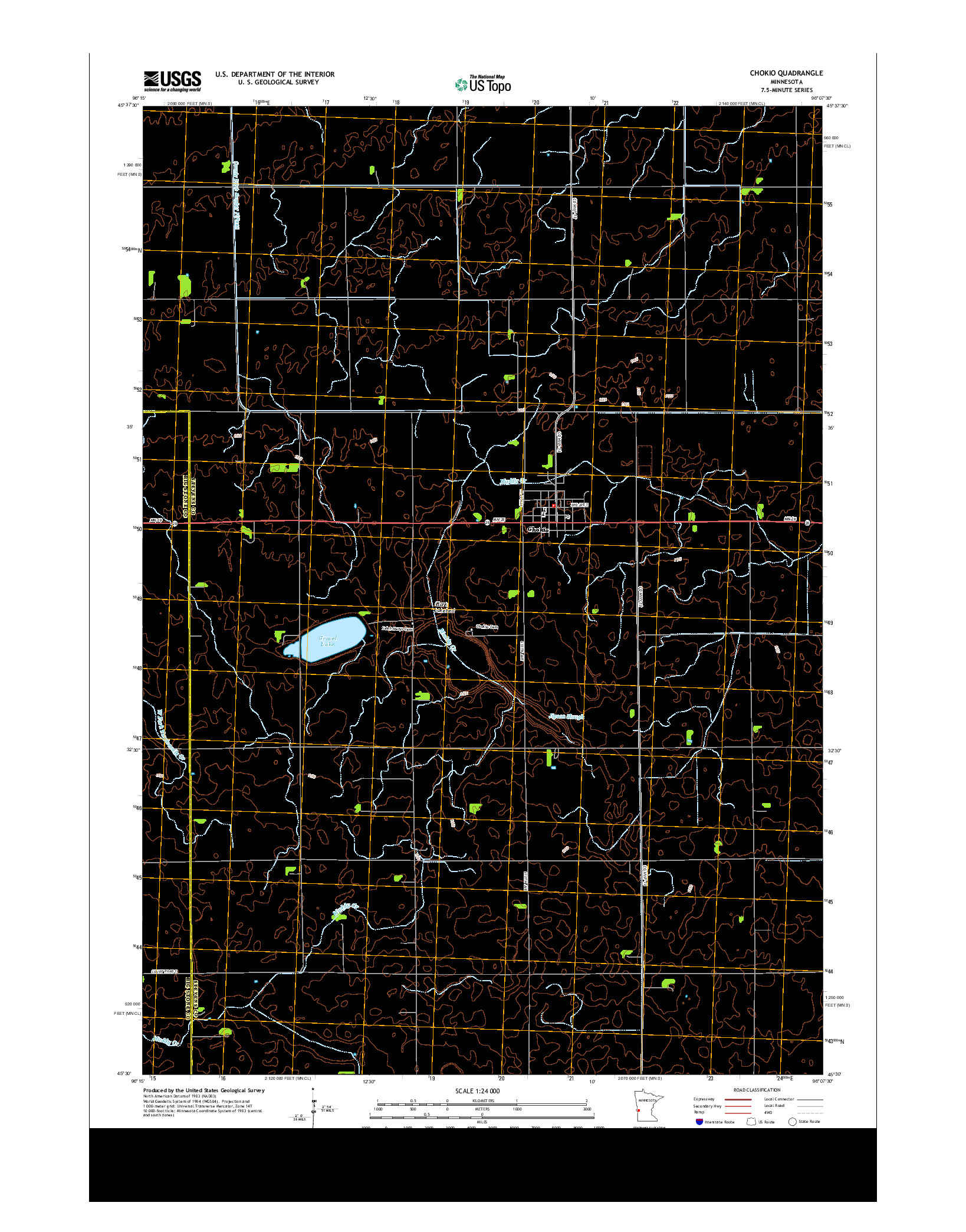 USGS US TOPO 7.5-MINUTE MAP FOR CHOKIO, MN 2013