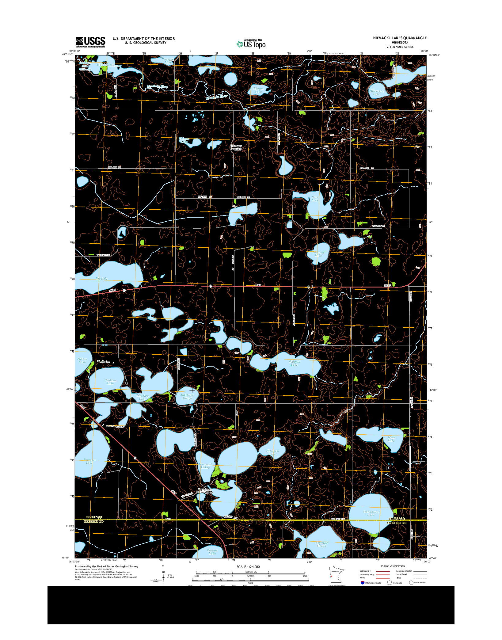 USGS US TOPO 7.5-MINUTE MAP FOR NIEMACKL LAKES, MN 2013