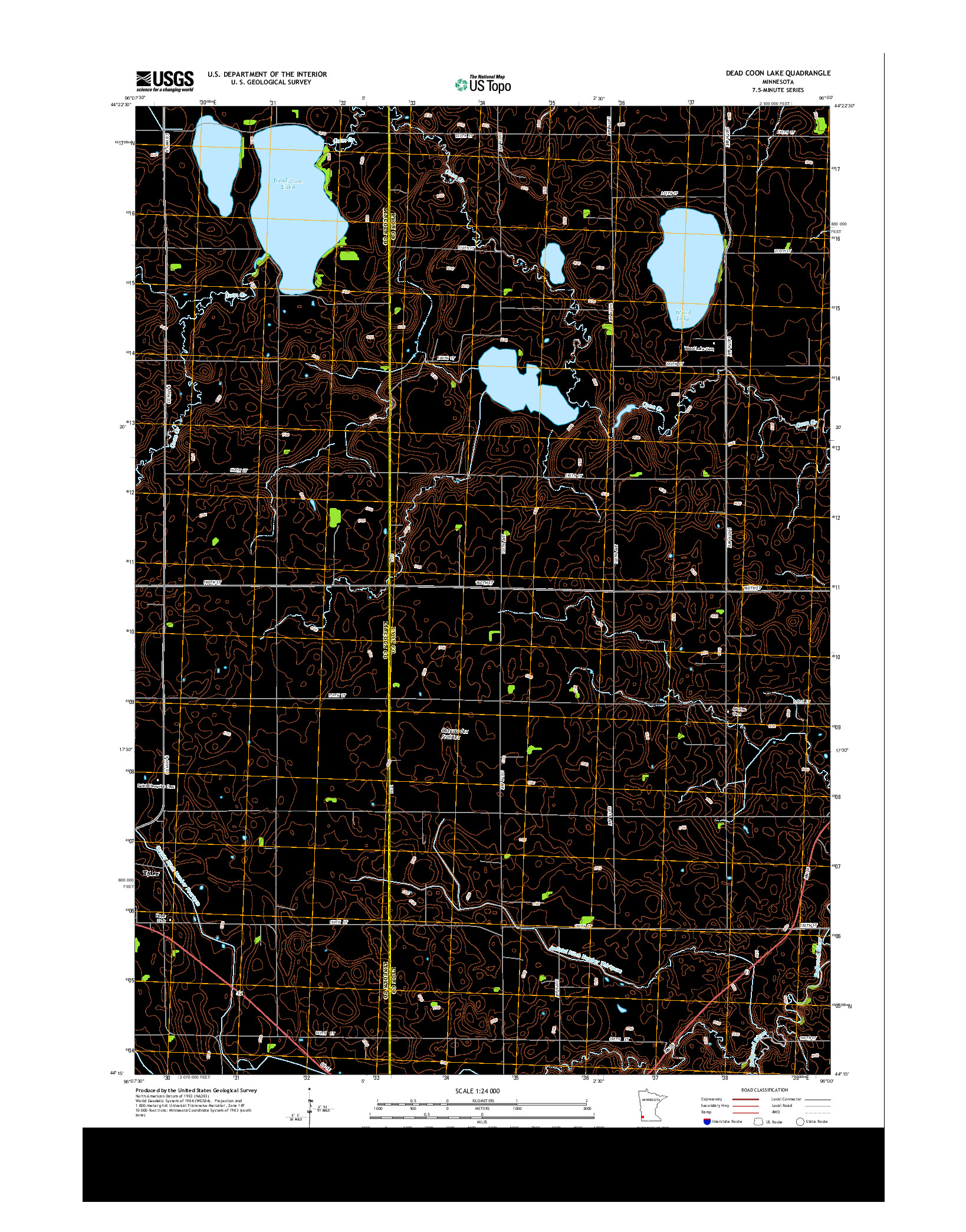 USGS US TOPO 7.5-MINUTE MAP FOR DEAD COON LAKE, MN 2013